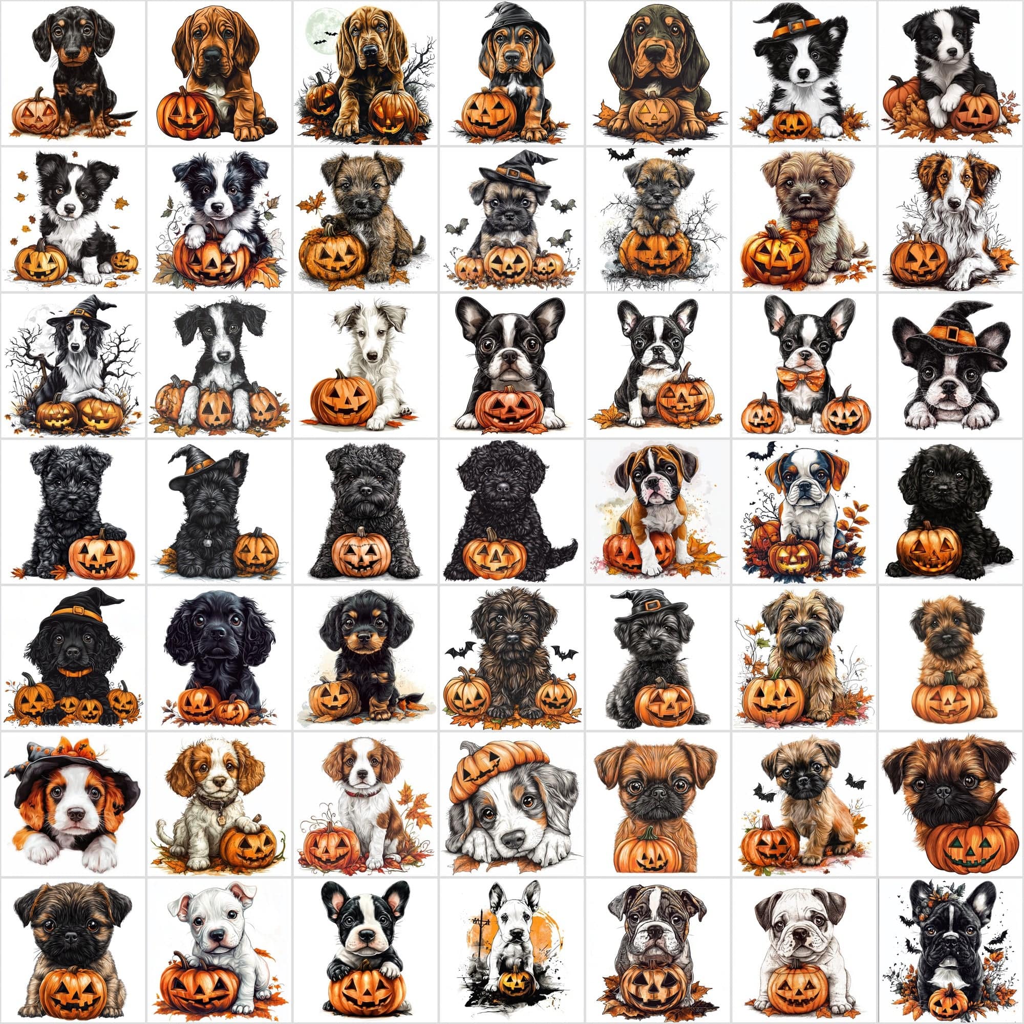 1,095 Halloween Pet Images | 550 Dogs + 545 Cats Digital Download Sumobundle