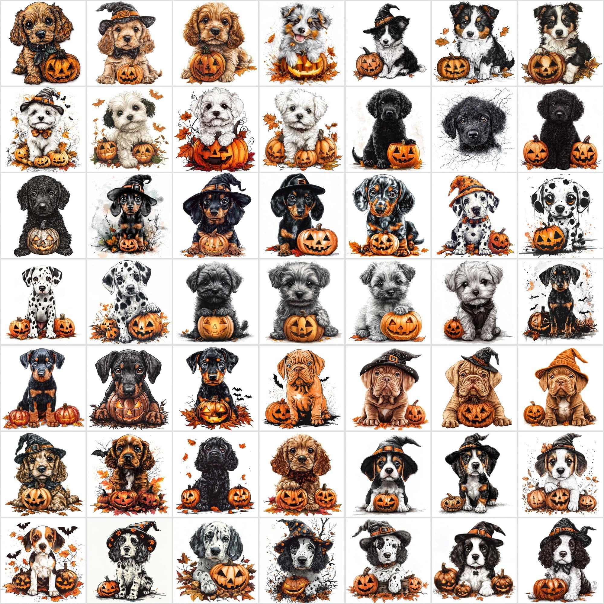 1,095 Halloween Pet Images | 550 Dogs + 545 Cats Digital Download Sumobundle