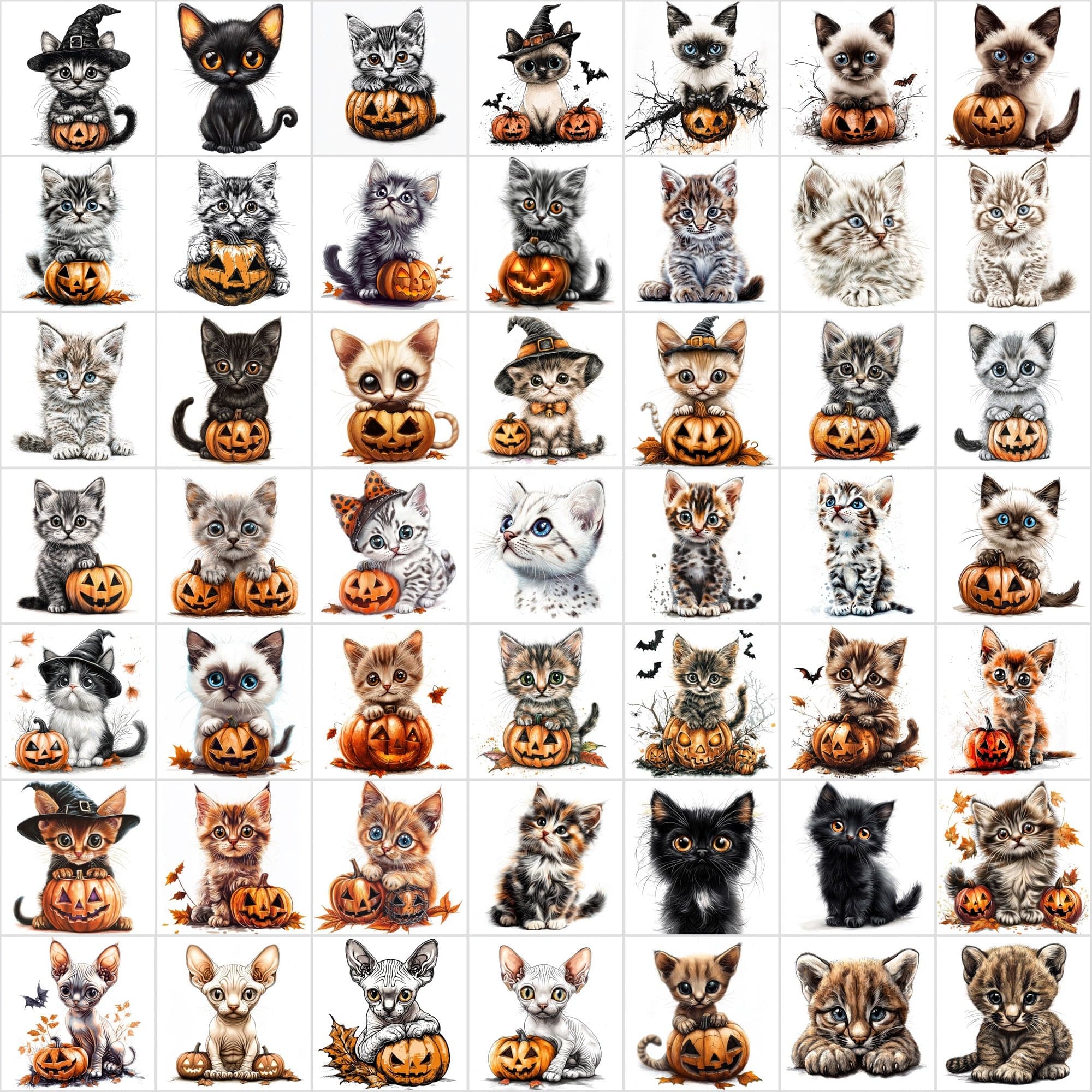 1,095 Halloween Pet Images | 550 Dogs + 545 Cats Digital Download Sumobundle