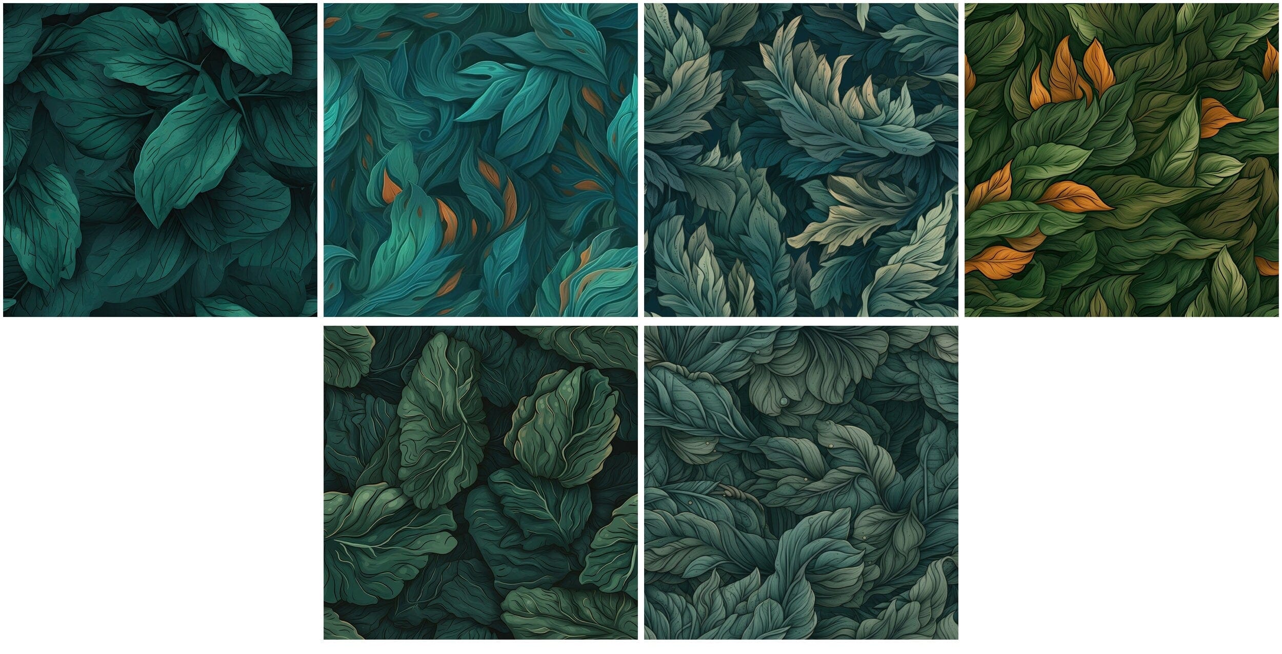 110 Foliage & Leaves Seamless Patterns Bundle - Digital Download for Design Projects, Scrapbooking, Wrapping, Invitations - Commercial use Digital Download Sumobundle