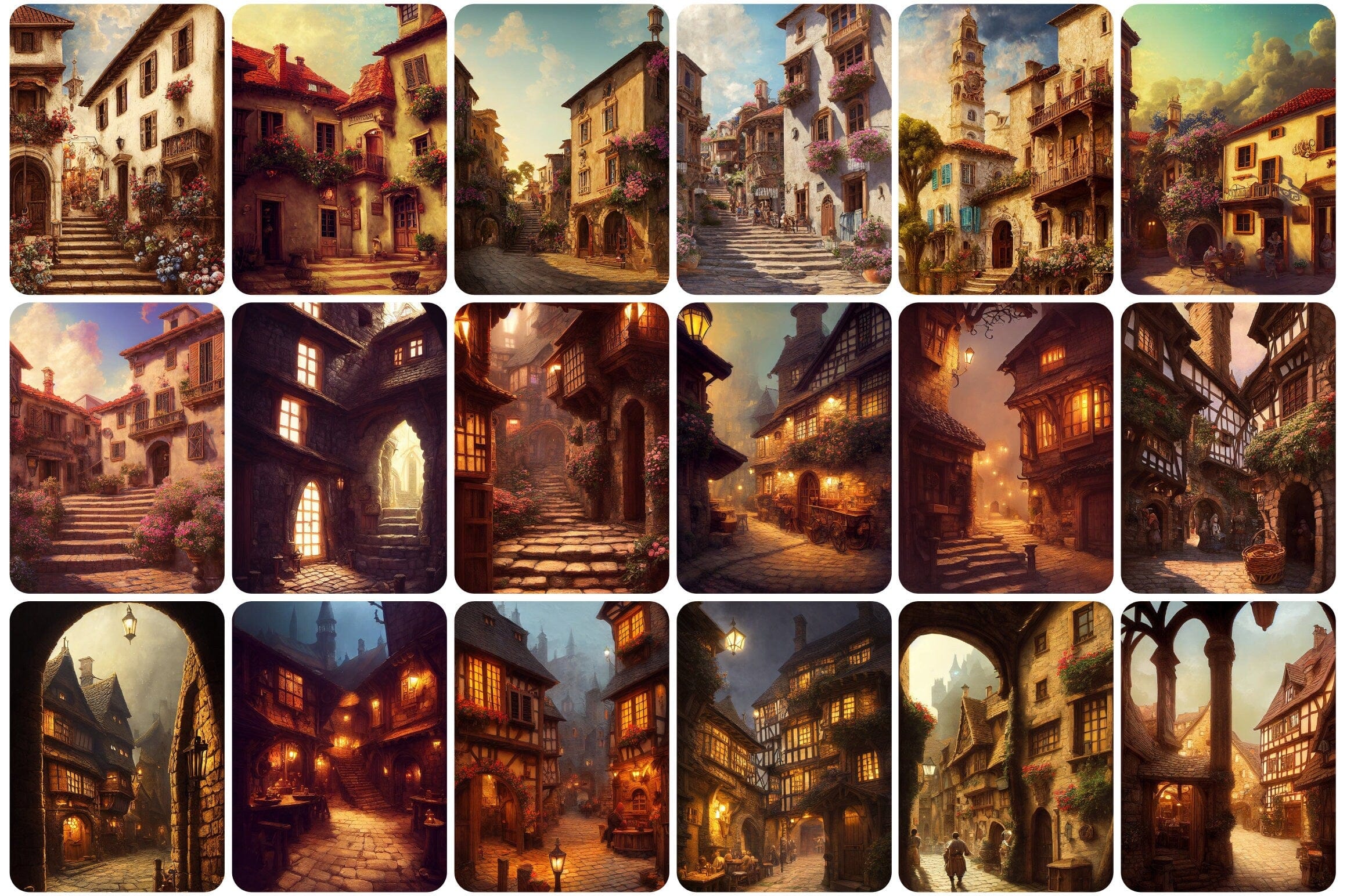 110+ High-Resolution Paintings of Renaissance-Inspired Taverns and Villas - Good for Home Decor, Art History Study - Historical Architecture Digital Download Sumobundle