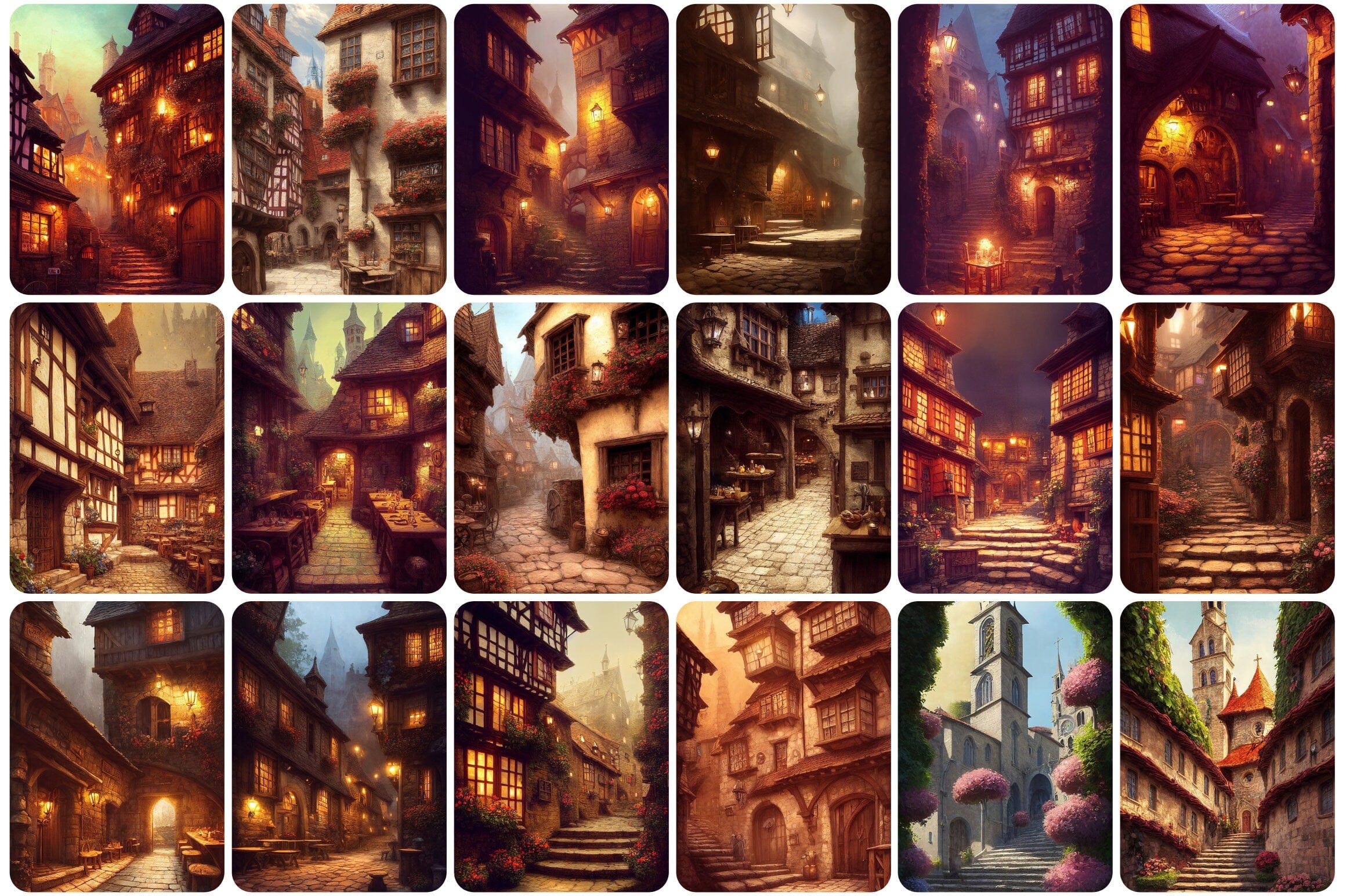 110+ High-Resolution Paintings of Renaissance-Inspired Taverns and Villas - Good for Home Decor, Art History Study - Historical Architecture Digital Download Sumobundle