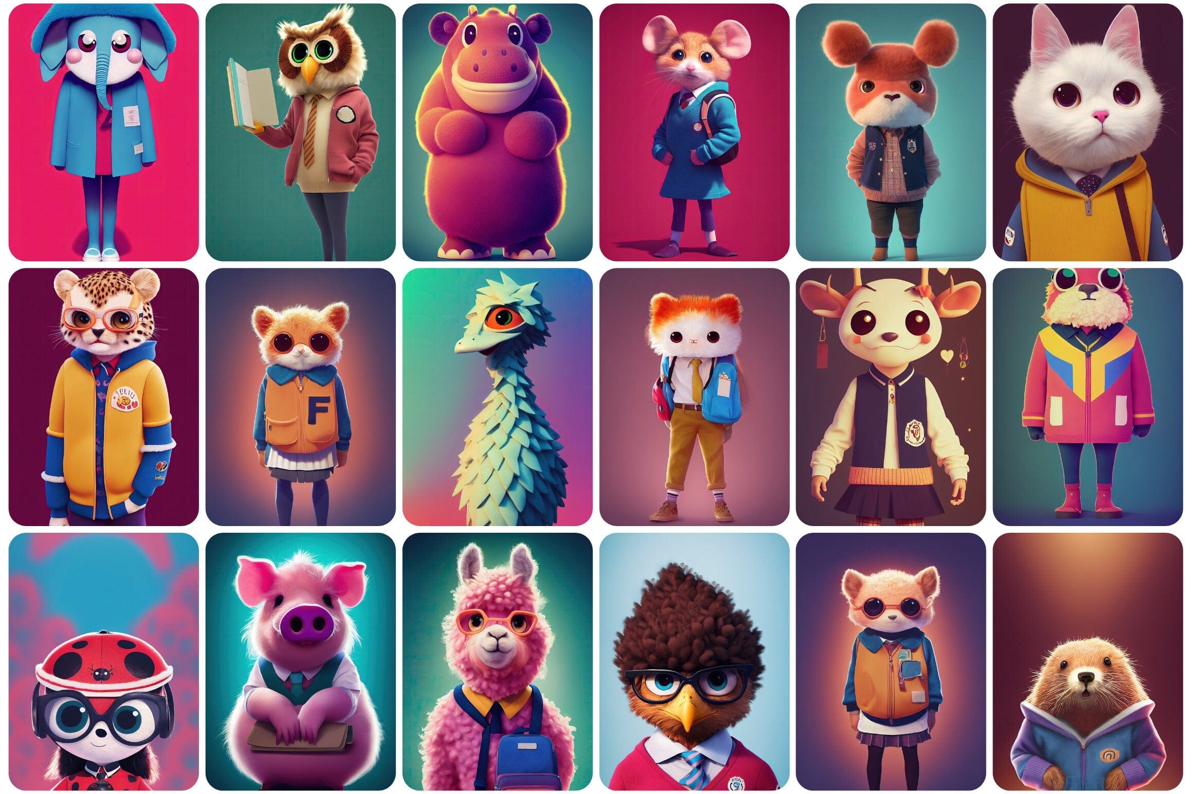 115+ Cute School Animals Digital Download Sumobundle