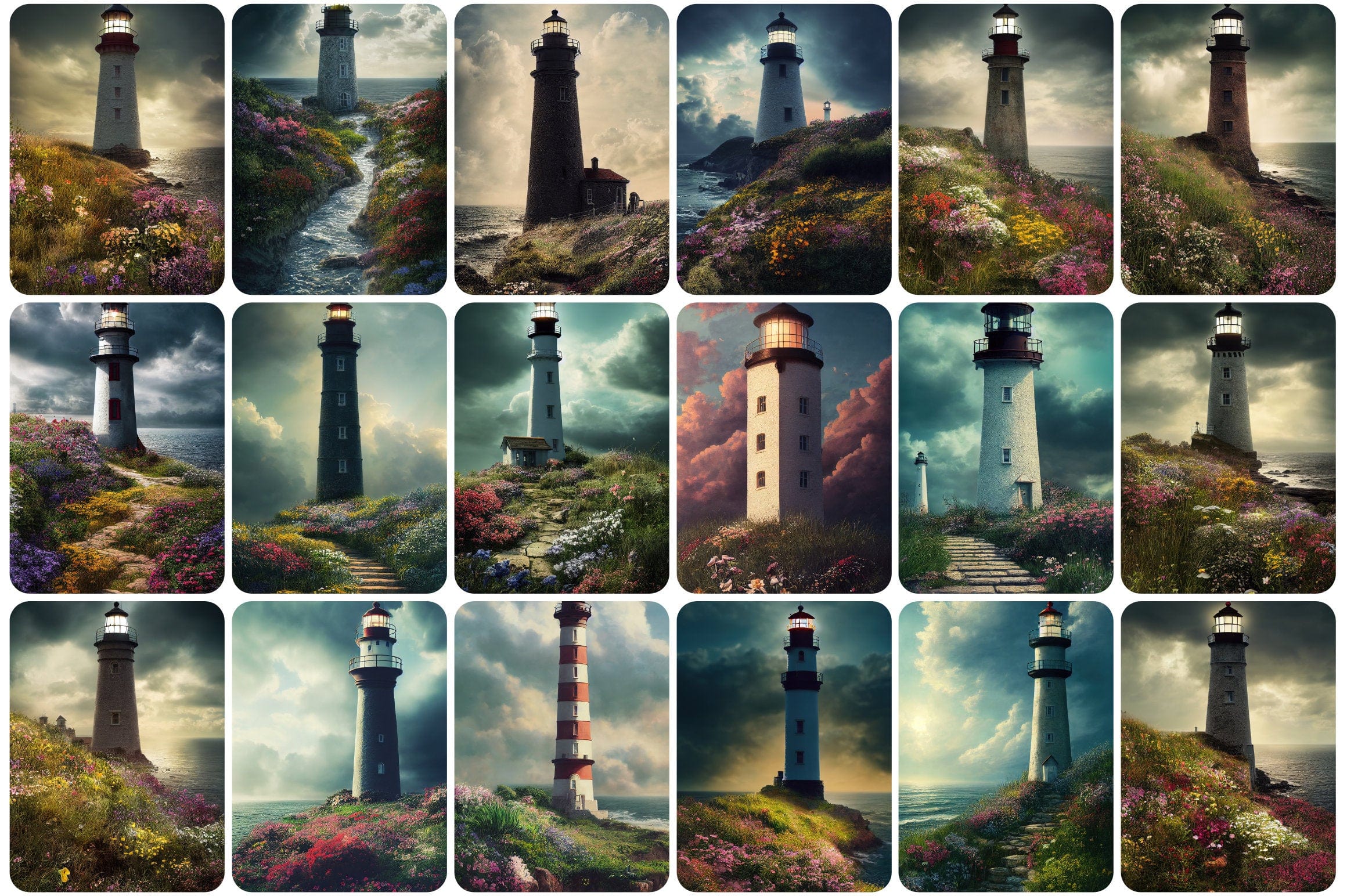 120+ High-Resolution, Printable Lighthouse Images - Perfect for Home Decor, Scrapbooking, and Crafts - Coastal and Nautical Lighthouses Digital Download Sumobundle