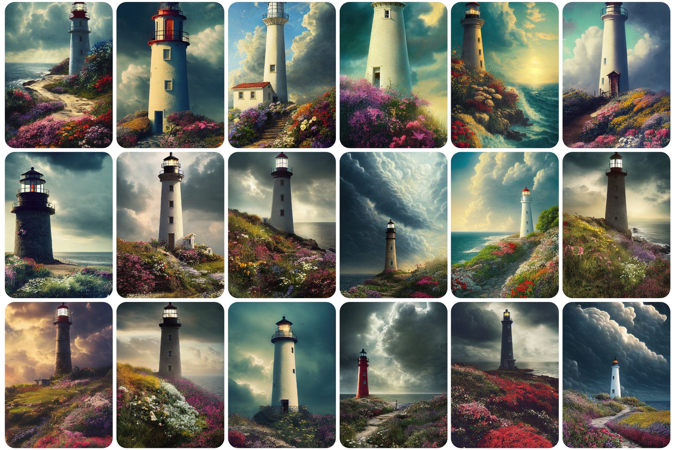 120+ High-Resolution, Printable Lighthouse Images - Perfect for Home Decor, Scrapbooking, and Crafts - Coastal and Nautical Lighthouses Digital Download Sumobundle