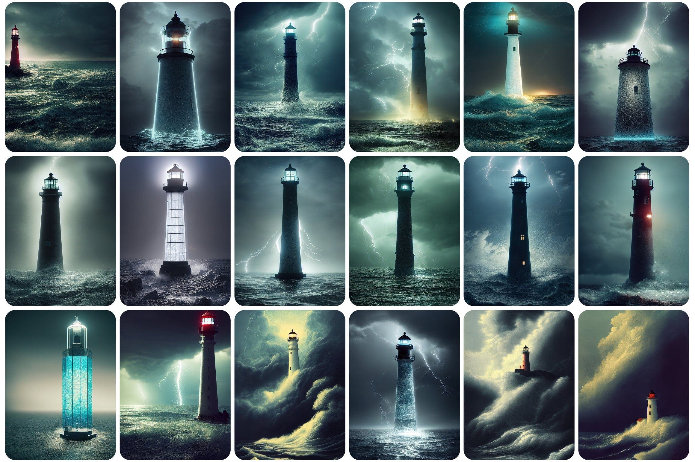 120+ High-Resolution, Printable Lighthouse Images - Perfect for Home Decor, Scrapbooking, and Crafts - Coastal and Nautical Lighthouses Digital Download Sumobundle