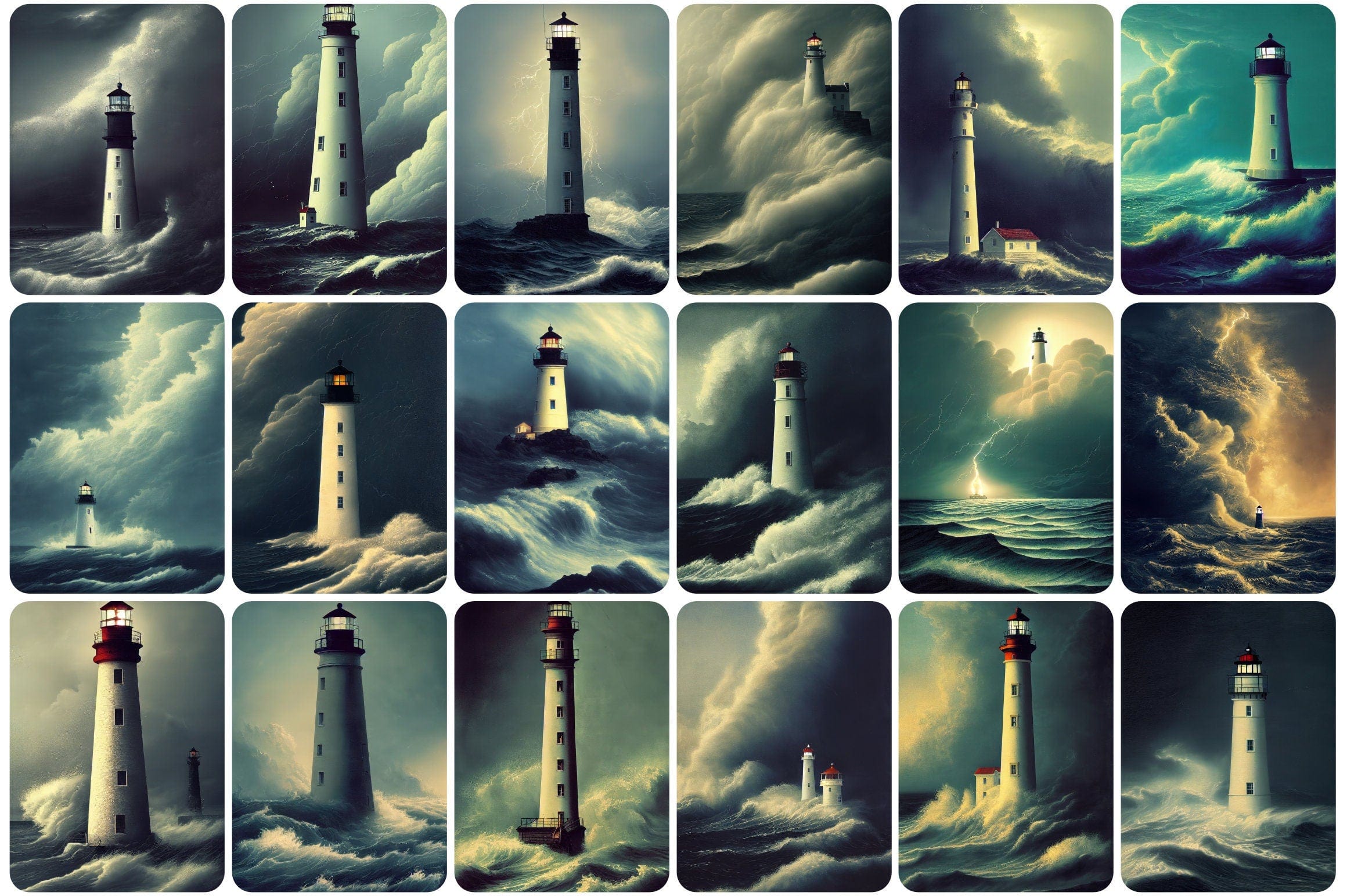 120+ High-Resolution, Printable Lighthouse Images - Perfect for Home Decor, Scrapbooking, and Crafts - Coastal and Nautical Lighthouses Digital Download Sumobundle