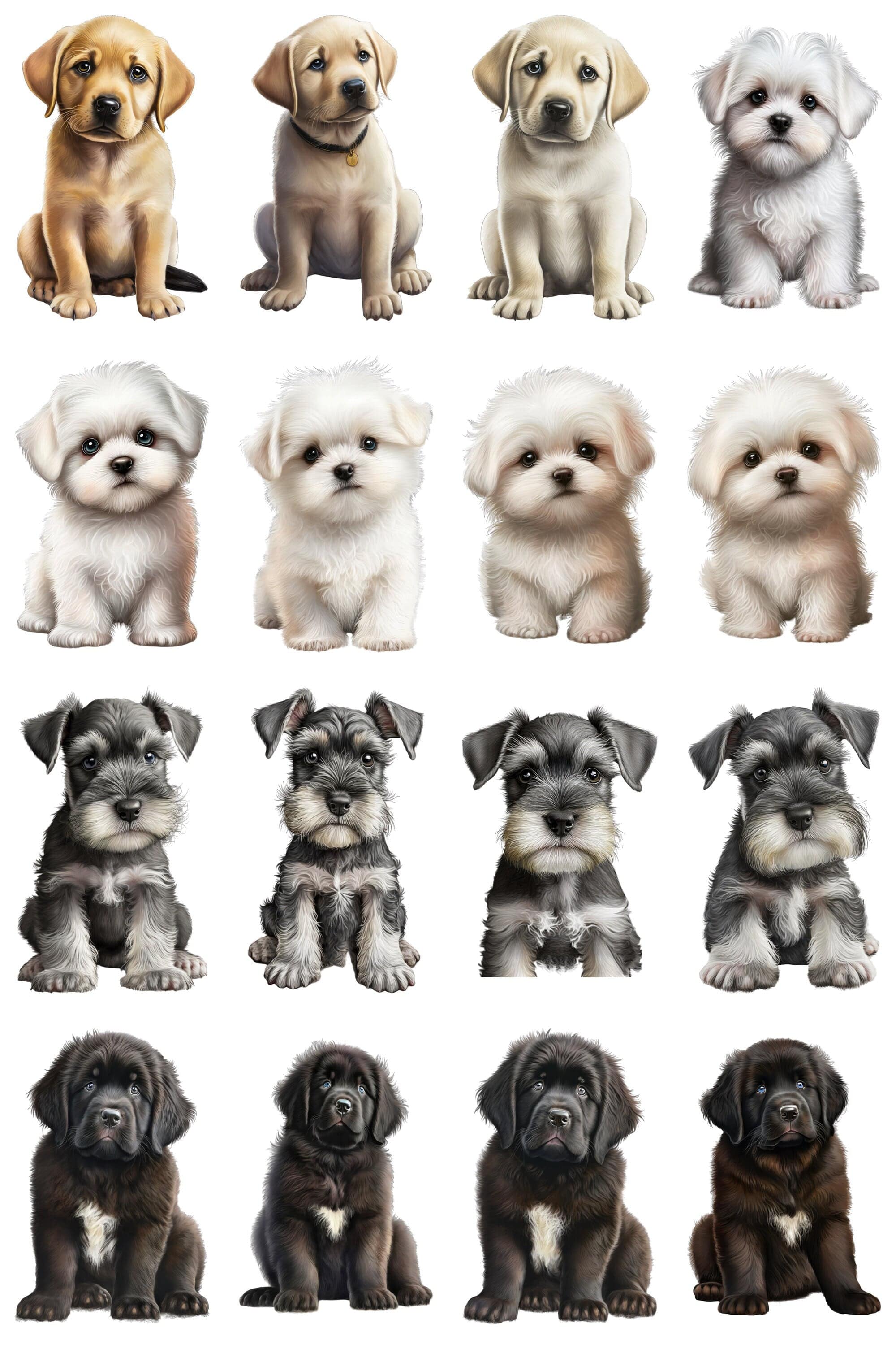 120 PNG Sublimation Puppies, Transparent PNG with dogs, PNG Photoshop Dogs Overlays, Dogs Overlay, Puppy Png, Animals Png, Commercial Digital Download Sumobundle