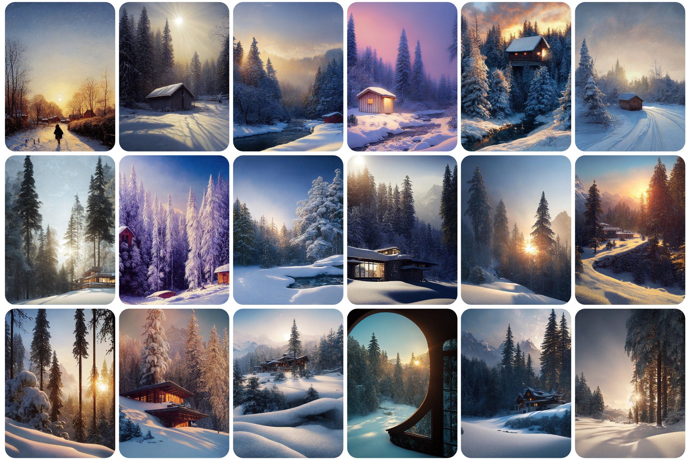 175 High-Resolution, Breathtaking Winter Landscape Photos - Perfect for Wall Art and Printable Frames - Collection of Wintery Scenes Digital Download Sumobundle