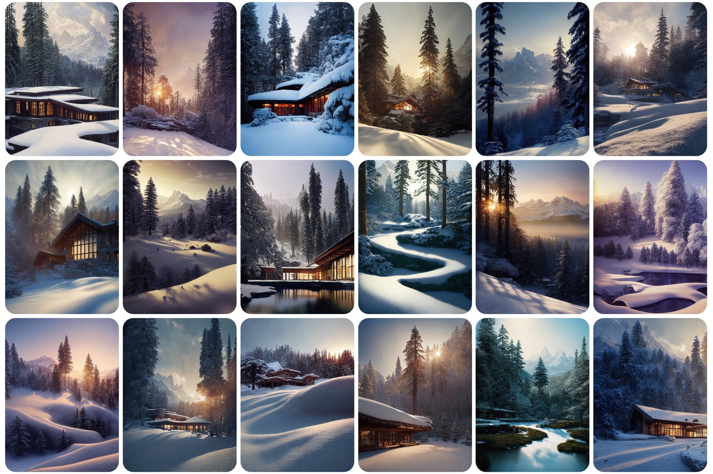 175 High-Resolution, Breathtaking Winter Landscape Photos - Perfect for Wall Art and Printable Frames - Collection of Wintery Scenes Digital Download Sumobundle