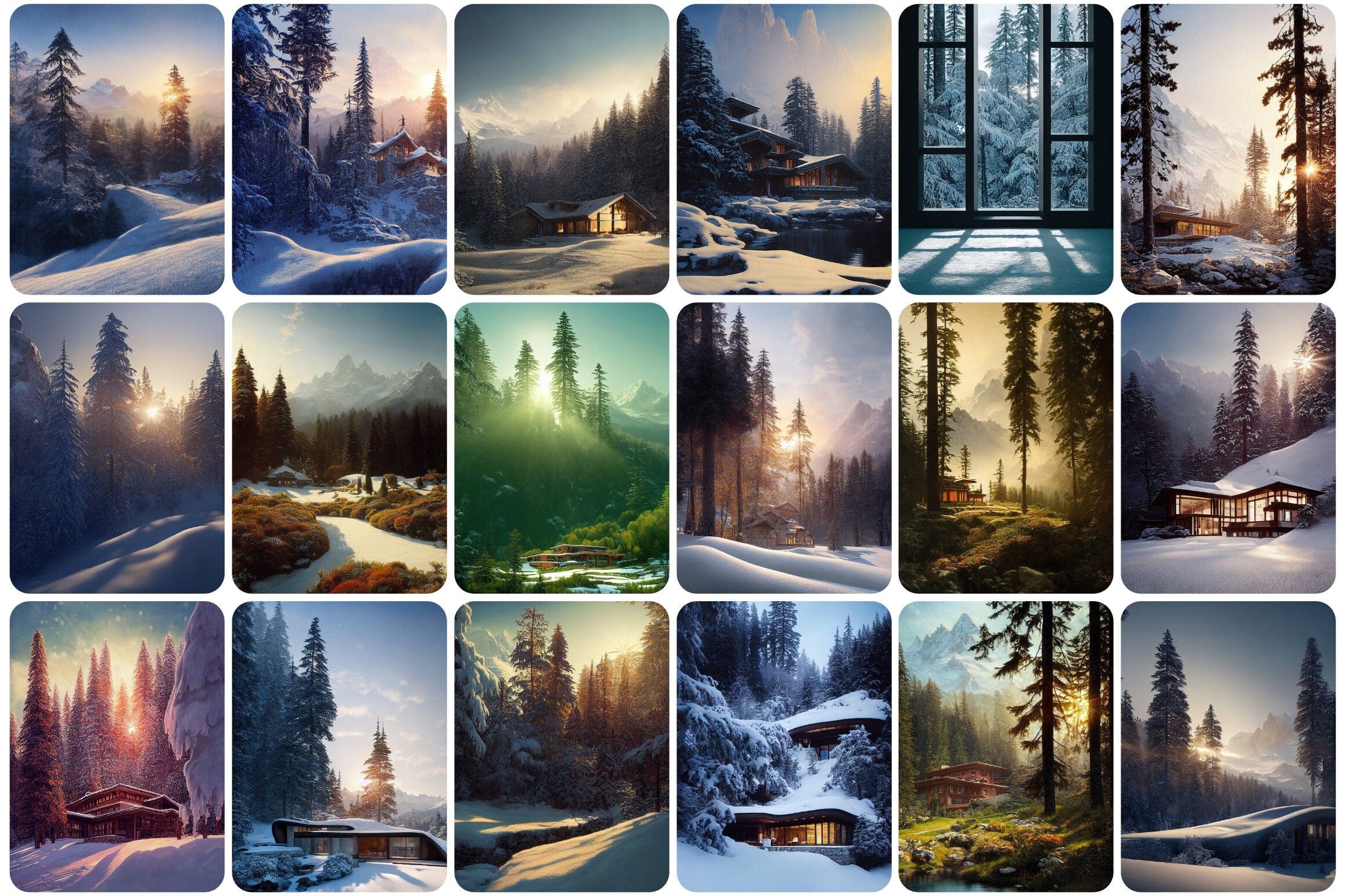 175 High-Resolution, Breathtaking Winter Landscape Photos - Perfect for Wall Art and Printable Frames - Collection of Wintery Scenes Digital Download Sumobundle