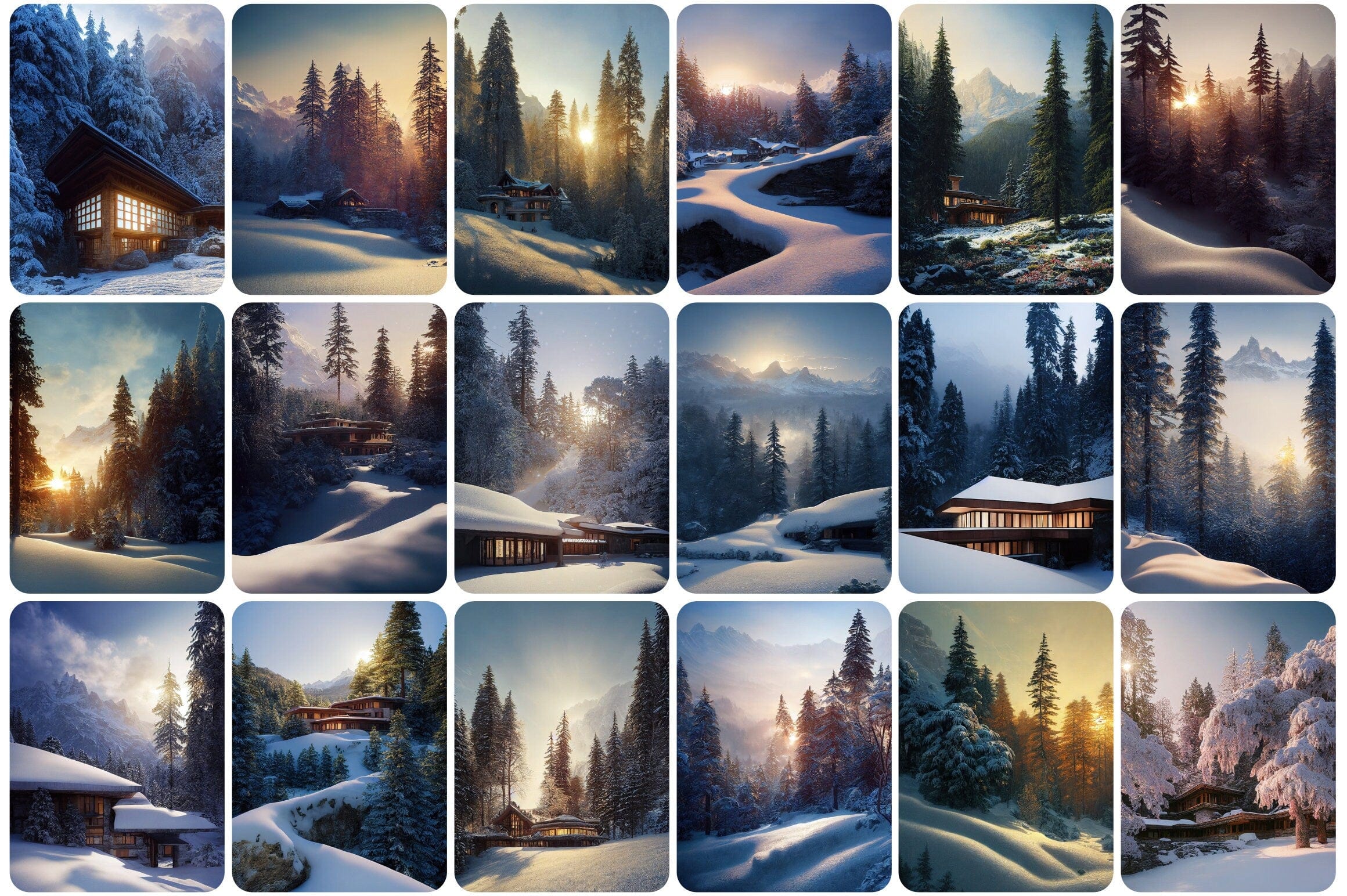 175 High-Resolution, Breathtaking Winter Landscape Photos - Perfect for Wall Art and Printable Frames - Collection of Wintery Scenes Digital Download Sumobundle