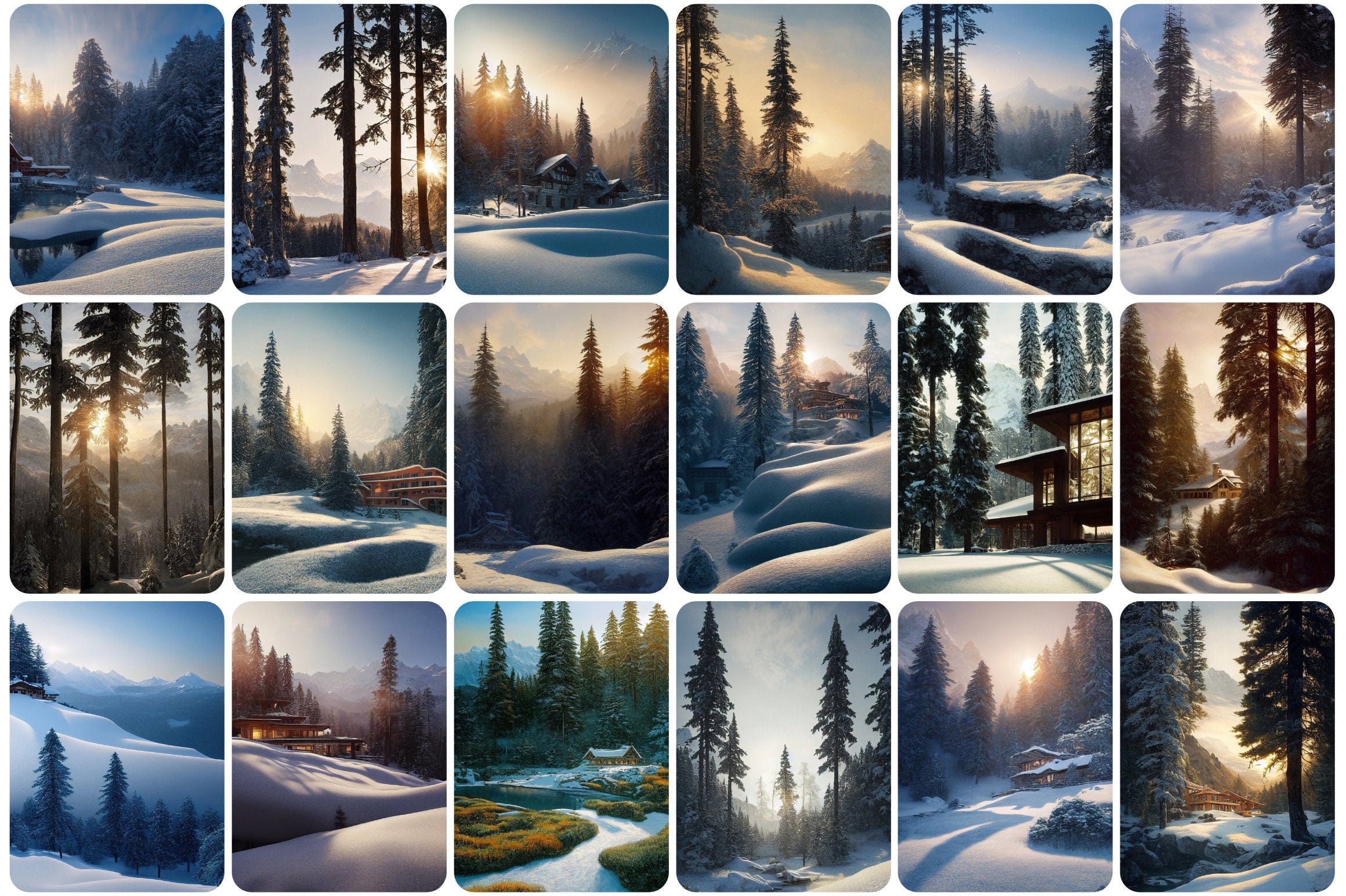 175 High-Resolution, Breathtaking Winter Landscape Photos - Perfect for Wall Art and Printable Frames - Collection of Wintery Scenes Digital Download Sumobundle