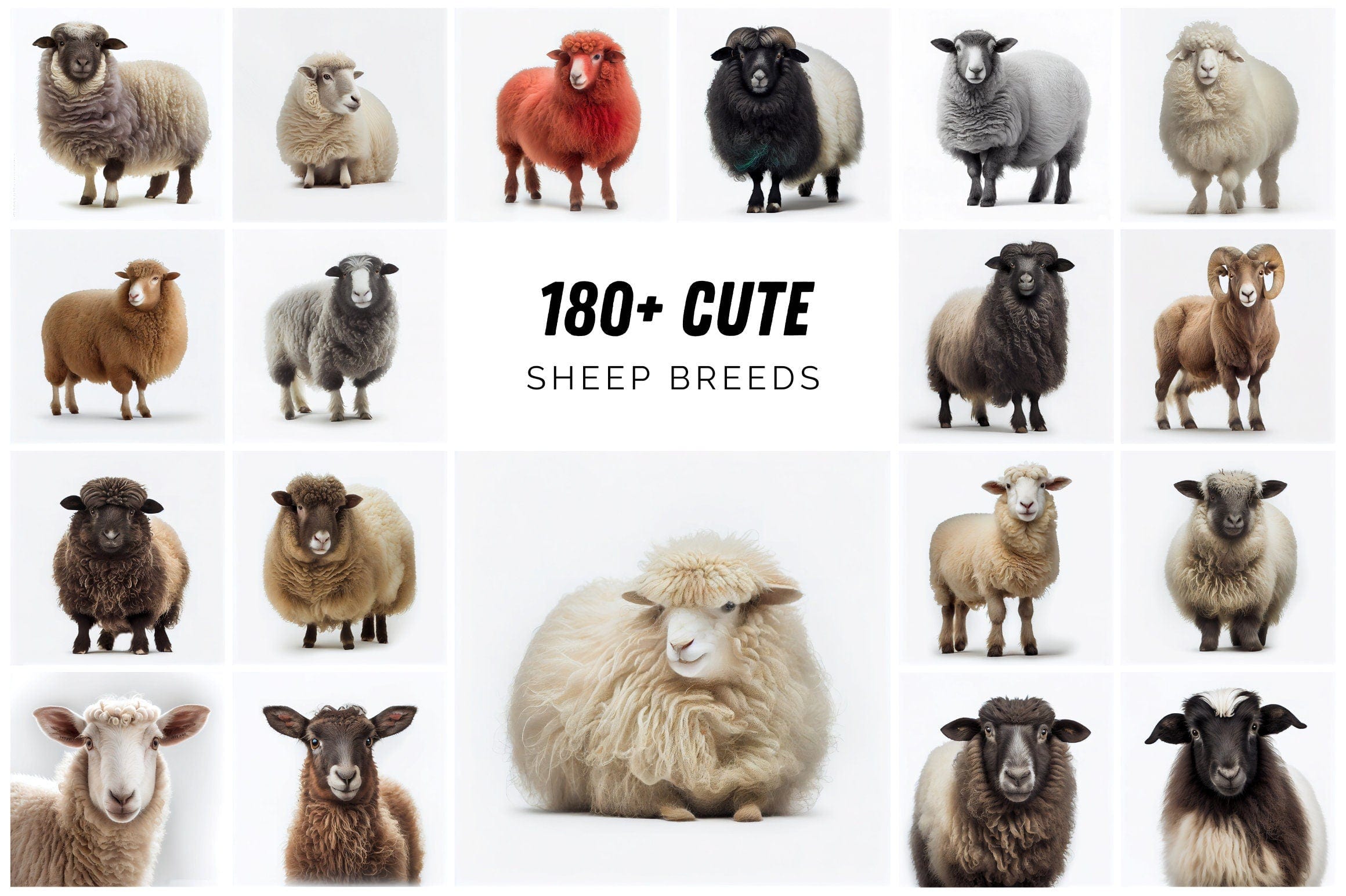 180 Cute Images with Sheep Breeds, Sheep breeds clipart. Sheep Breeds of the World: A Stunning Collection of Images for Farmers Digital Download Sumobundle