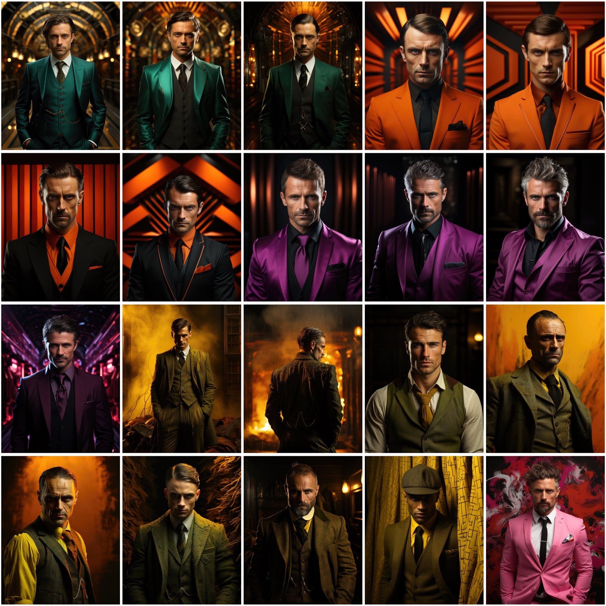 187 Premium PNG Images of Fashionable Men, Colorful High-Resolution Portraits, Commercial License Included Digital Download Sumobundle