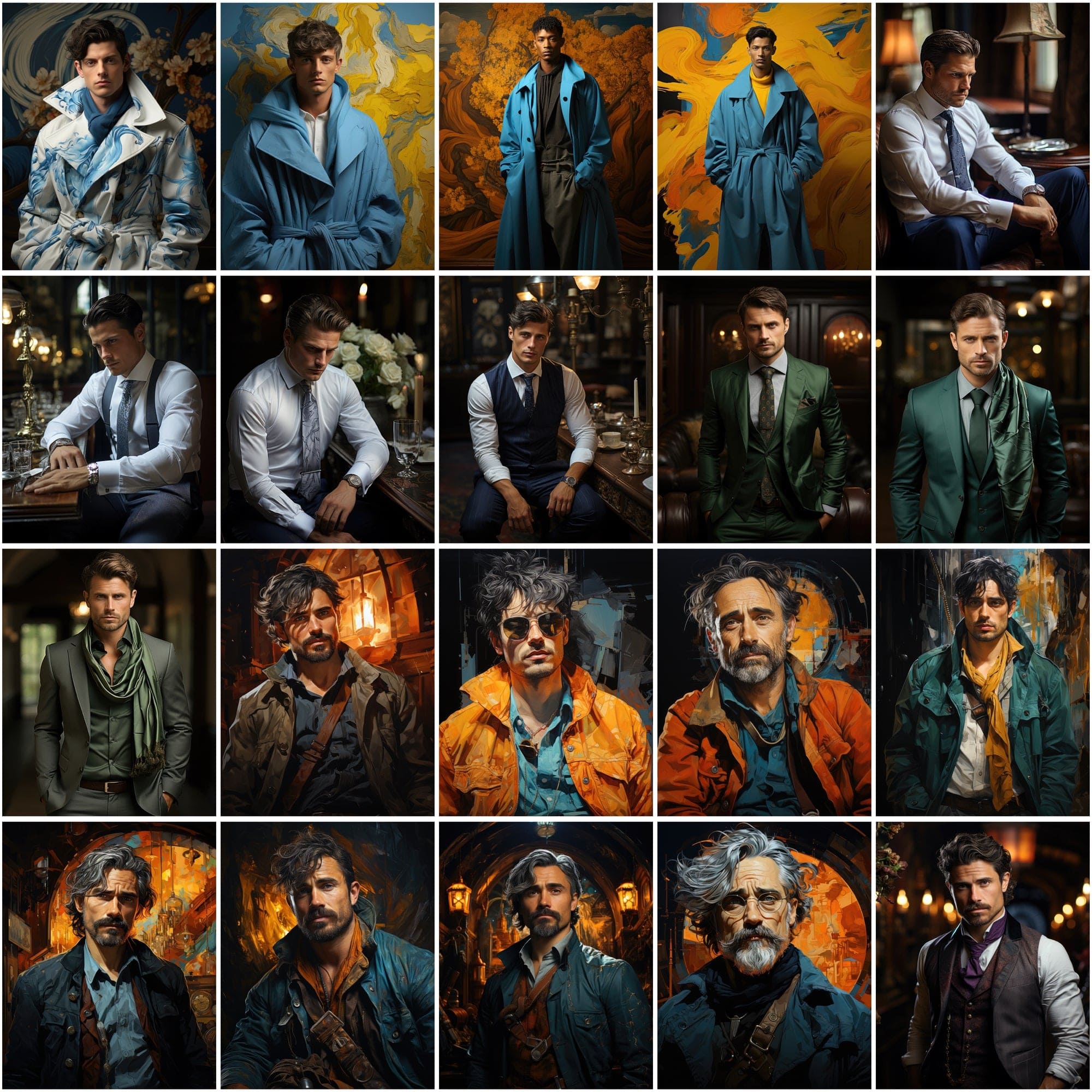 187 Premium PNG Images of Fashionable Men, Colorful High-Resolution Portraits, Commercial License Included Digital Download Sumobundle