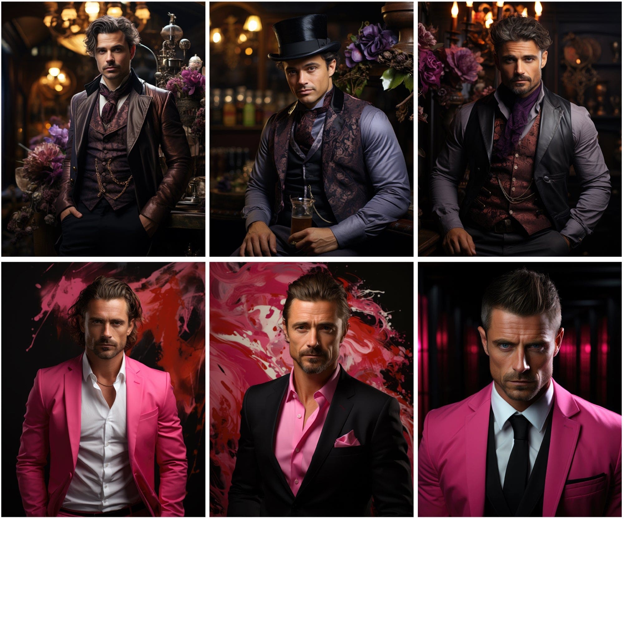 187 Premium PNG Images of Fashionable Men, Colorful High-Resolution Portraits, Commercial License Included Digital Download Sumobundle