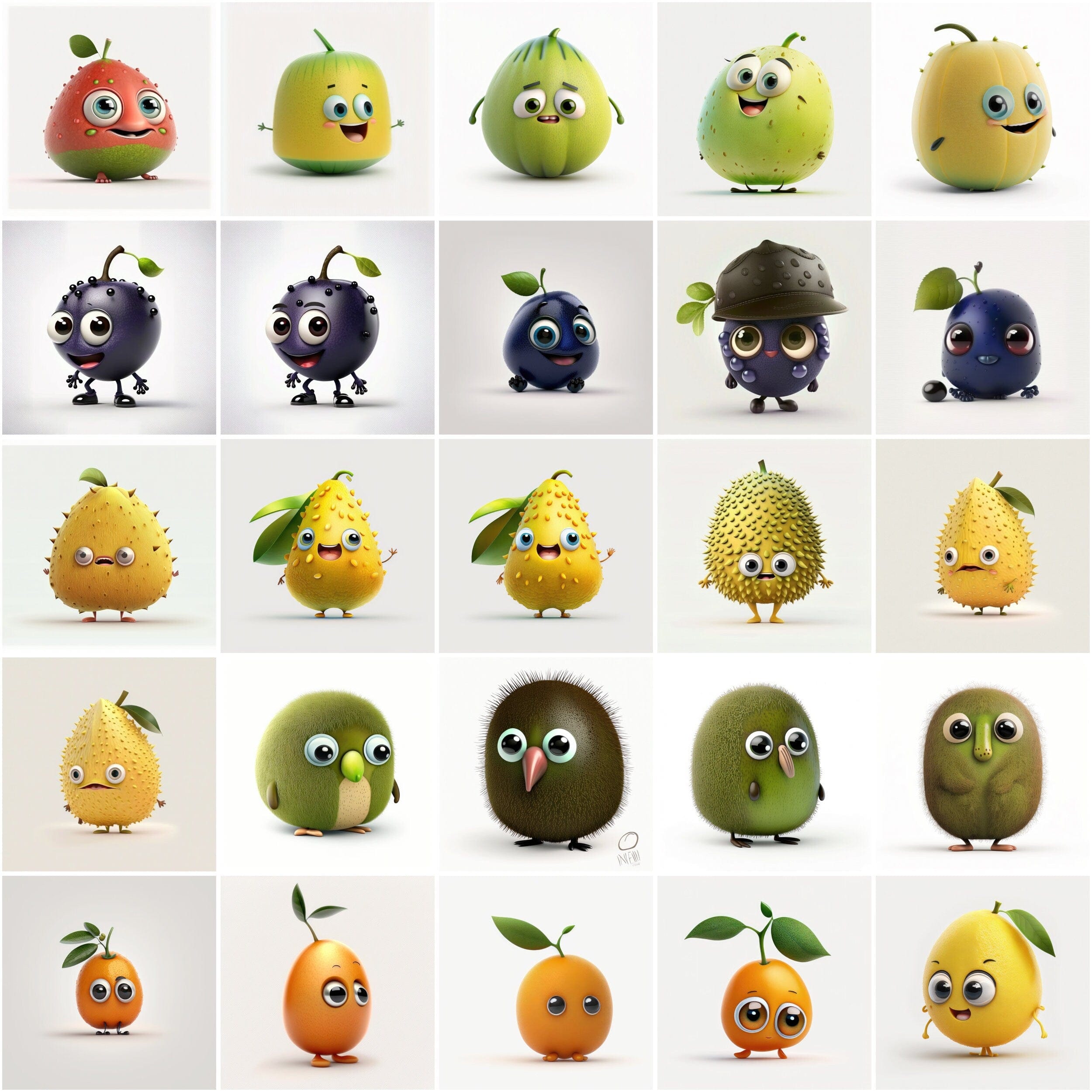 190 Funny Fruit Images Bundle, PNGs with Transparent Background for Social Media, Scrapbooking, Commercial License, Fruits No Background Digital Download Sumobundle