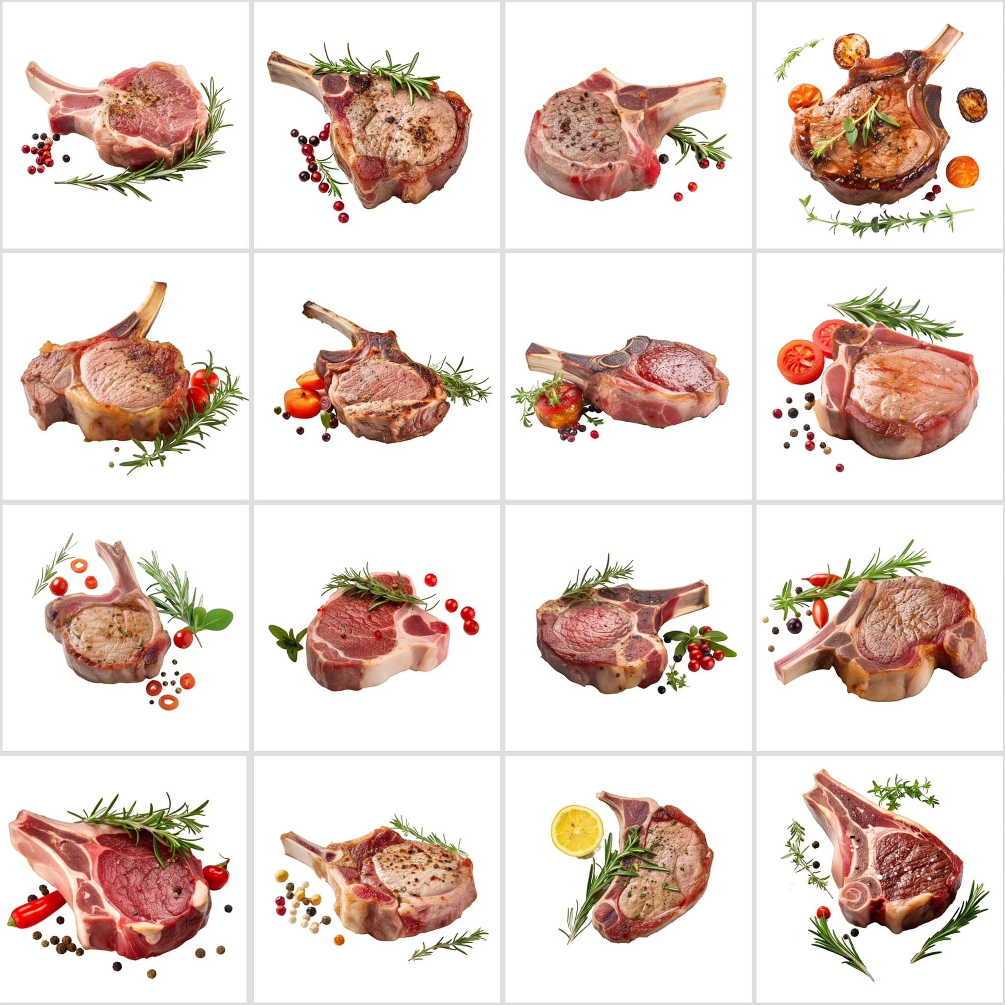 190 Steak and Meat Cut Images with Transparent Background Digital Download Sumobundle