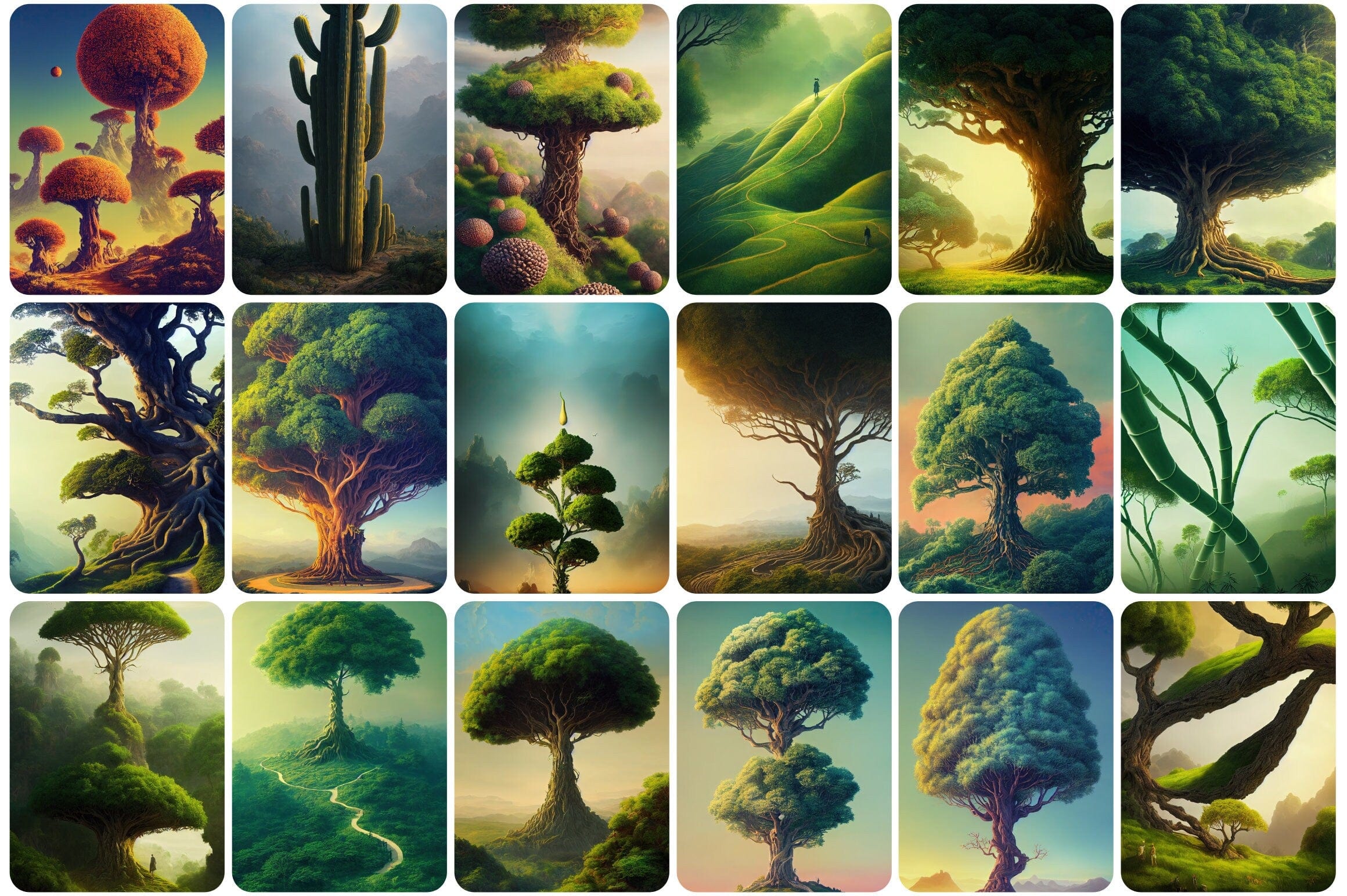 190 Surreal Tree Printable Wall Art Images - Brighten up any Room with Vibrant Animal Wall Art - New York and Paris Prints, Digital Download Digital Download Sumobundle
