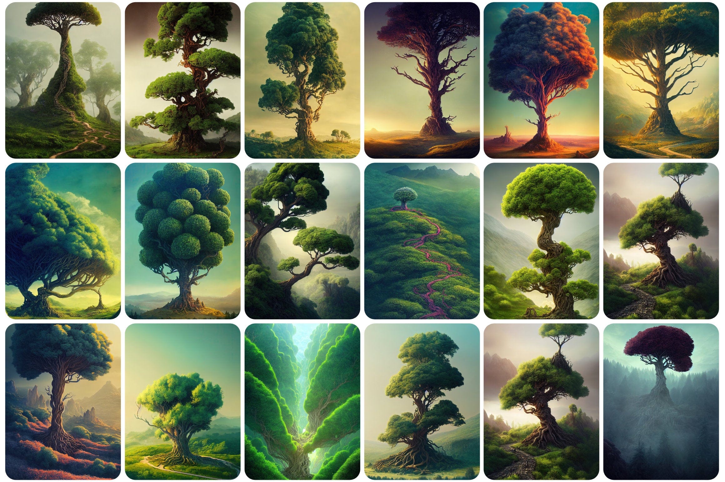 190 Surreal Tree Printable Wall Art Images - Brighten up any Room with Vibrant Animal Wall Art - New York and Paris Prints, Digital Download Digital Download Sumobundle