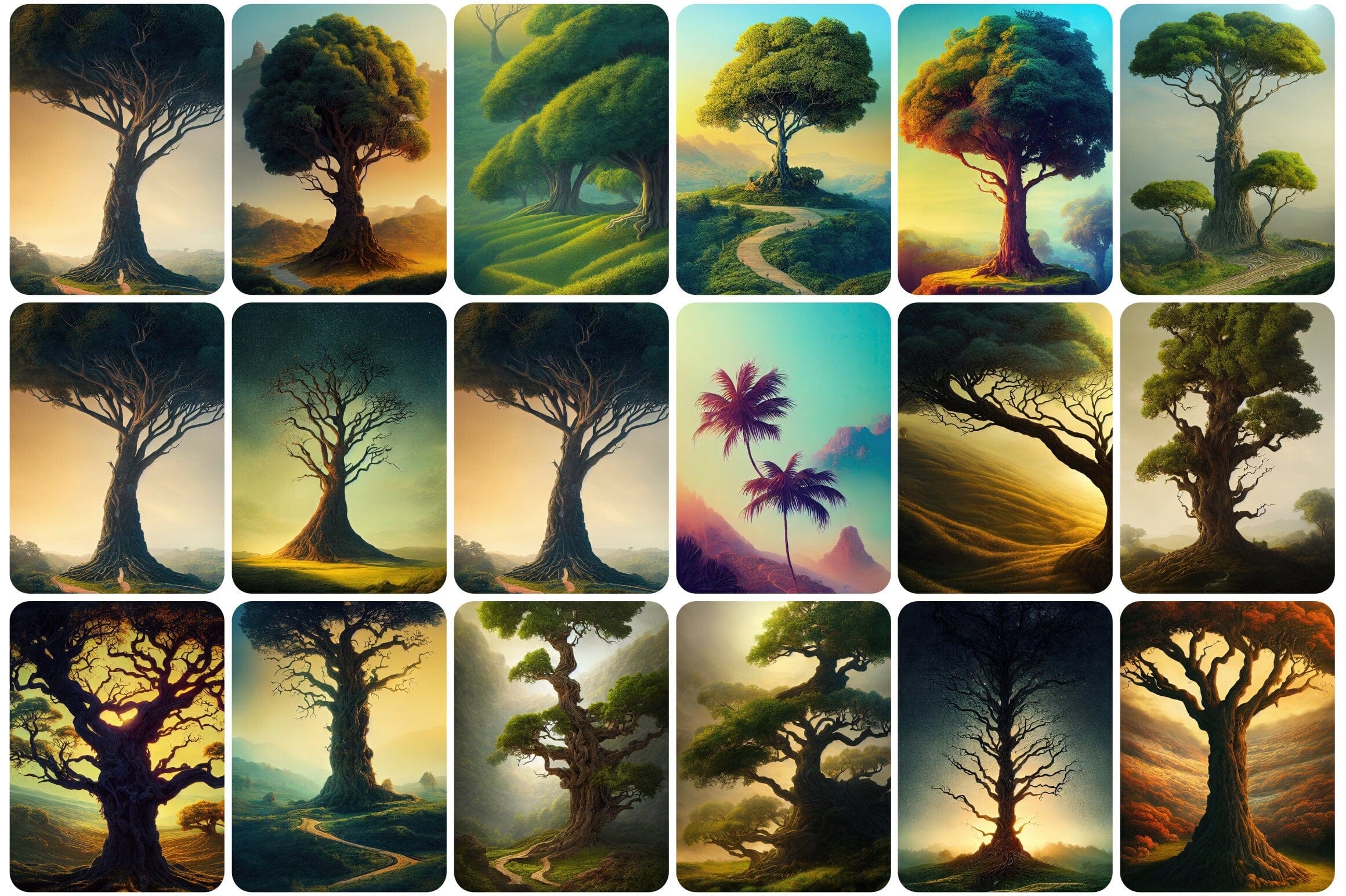 190 Surreal Tree Printable Wall Art Images - Brighten up any Room with Vibrant Animal Wall Art - New York and Paris Prints, Digital Download Digital Download Sumobundle