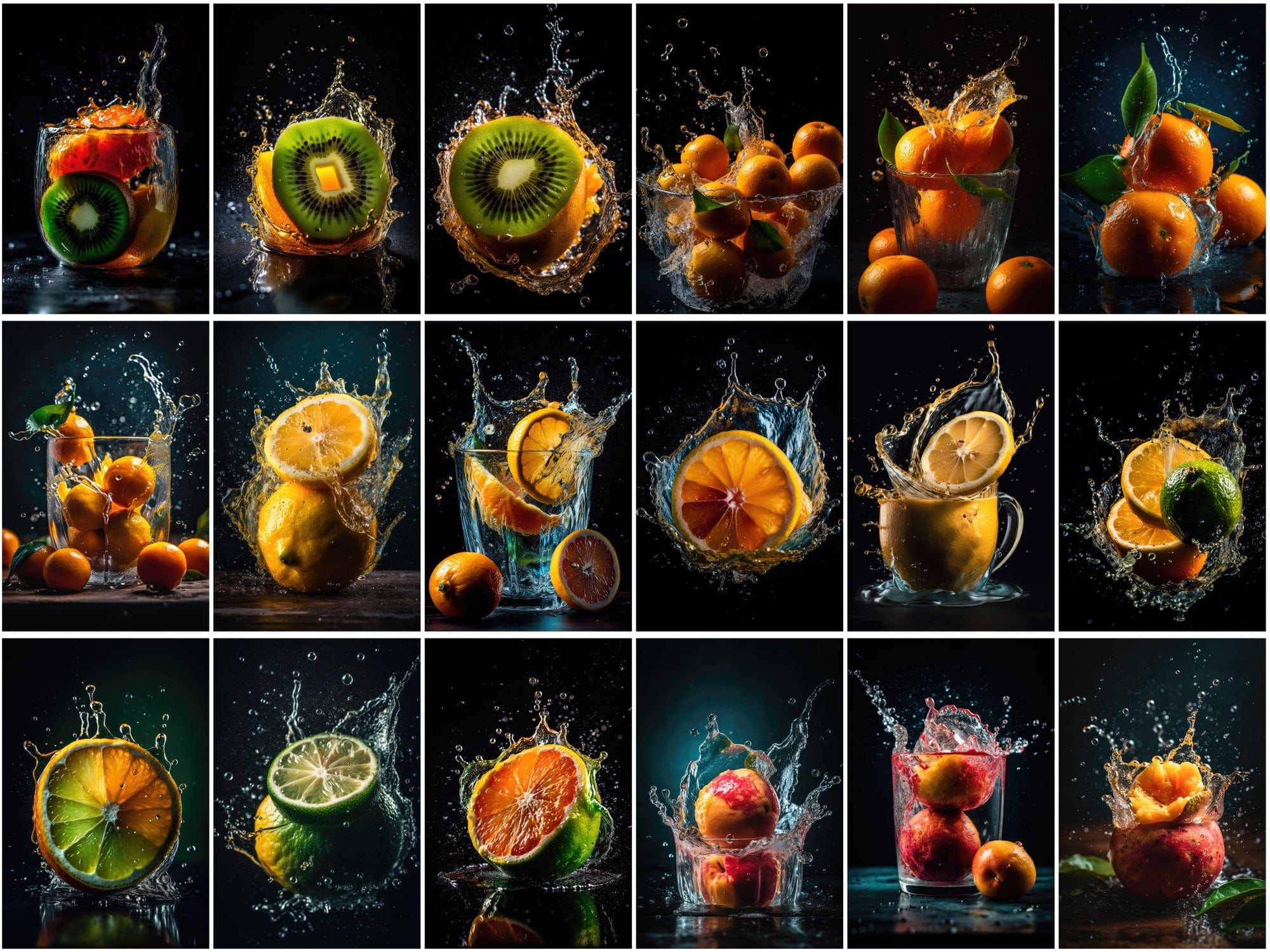 195 Fruit & Water Splash PNG Images: High-Resolution, Commercial License Included Digital Download Sumobundle