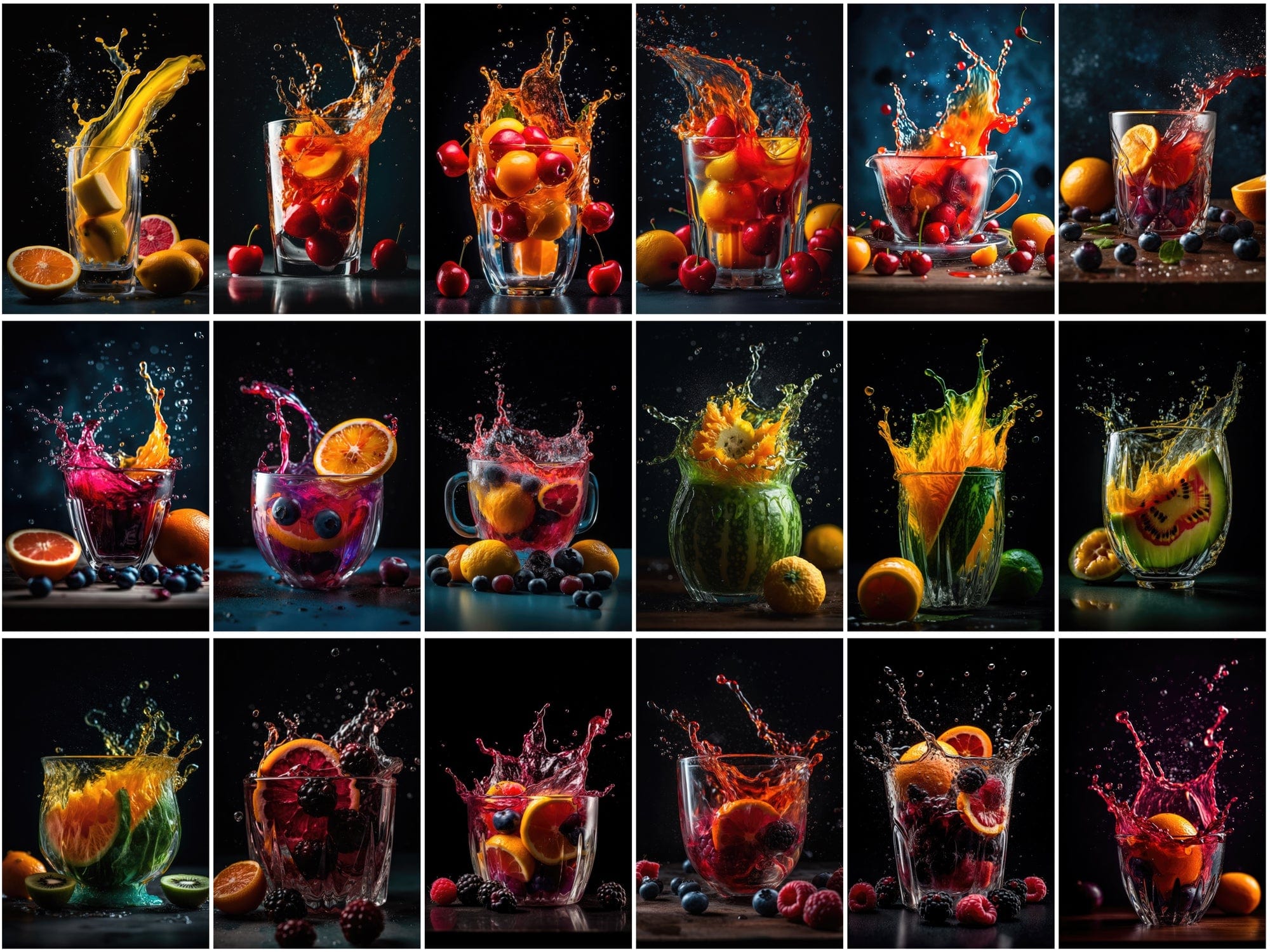 195 Fruit & Water Splash PNG Images: High-Resolution, Commercial License Included Digital Download Sumobundle