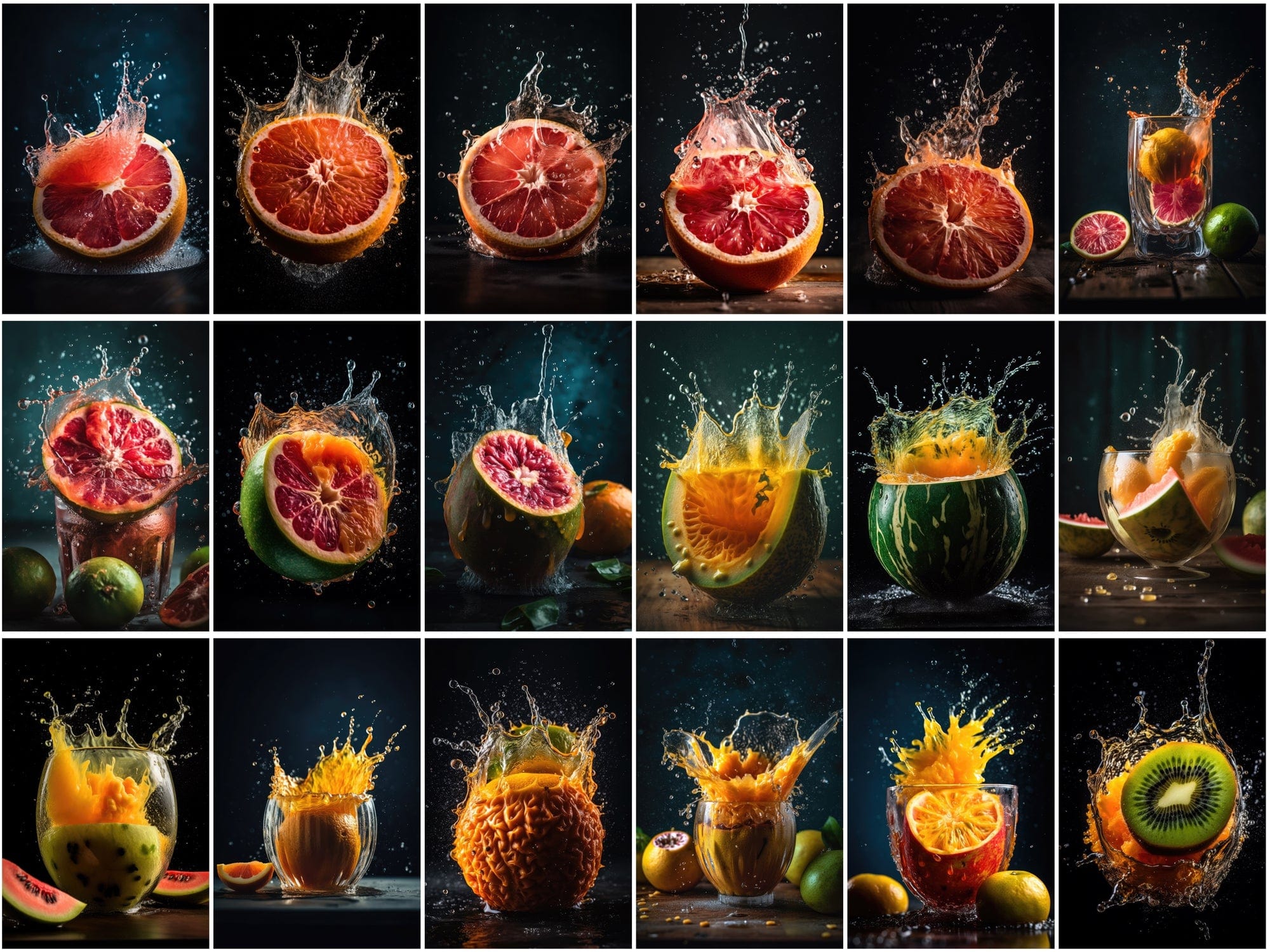 195 Fruit & Water Splash PNG Images: High-Resolution, Commercial License Included Digital Download Sumobundle