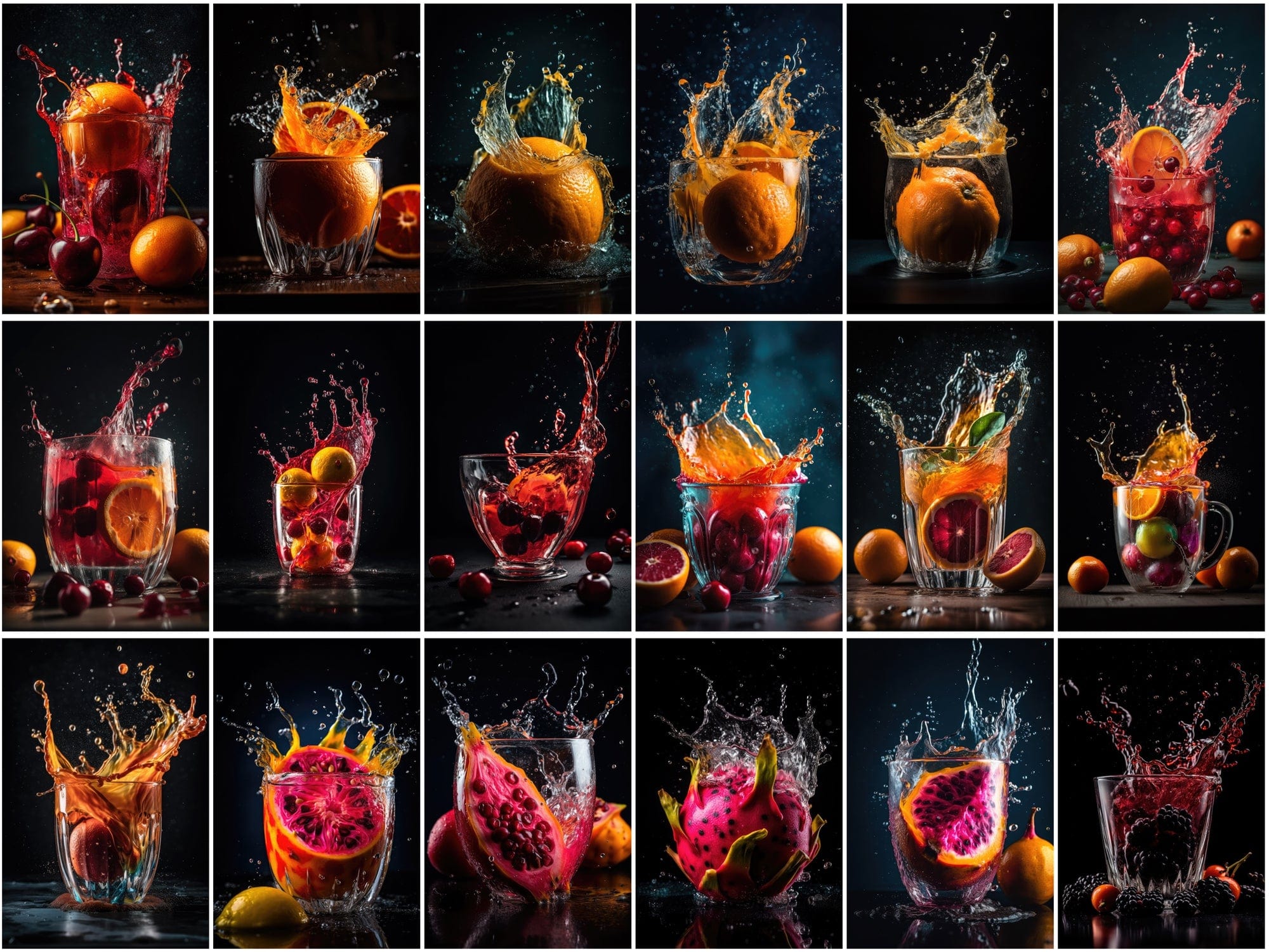 195 Fruit & Water Splash PNG Images: High-Resolution, Commercial License Included Digital Download Sumobundle