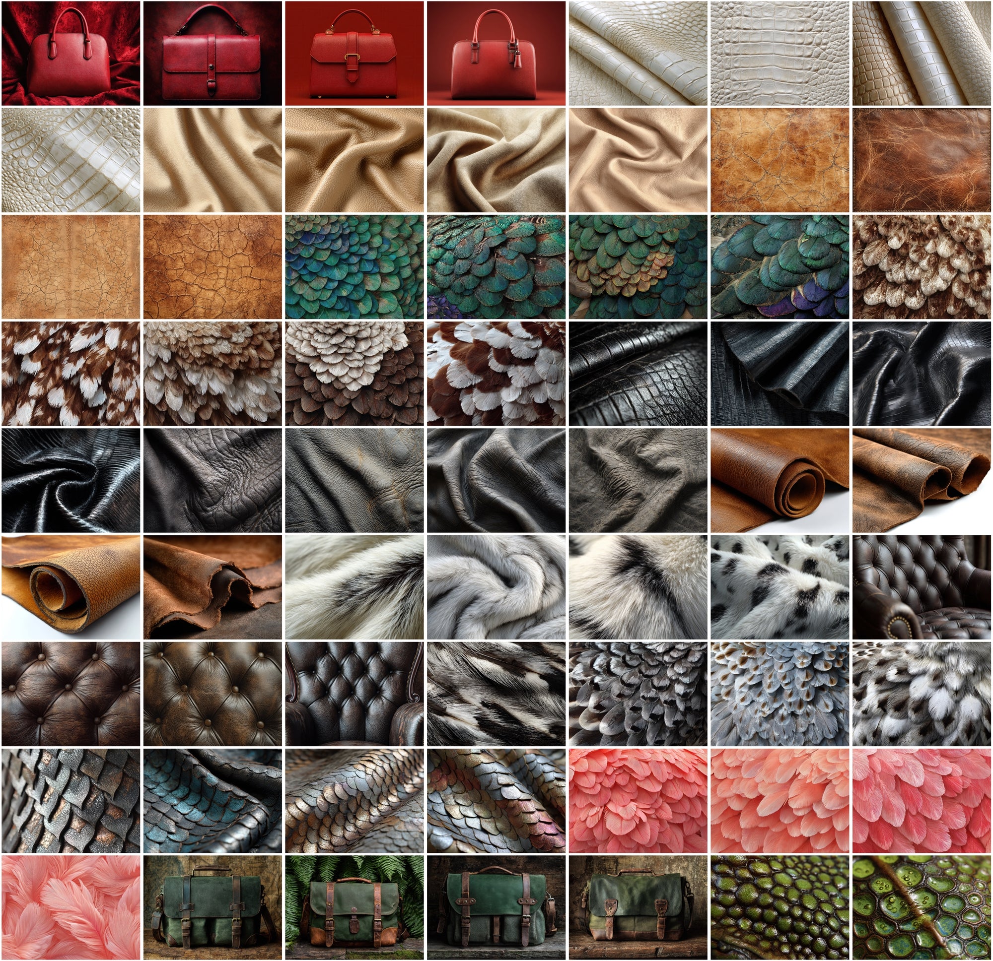 1120 Ultra High-Resolution Textures Mega Bundle – 2-in-1 Collection: Natural, Fabric, Leather, Animal, and Material Patterns