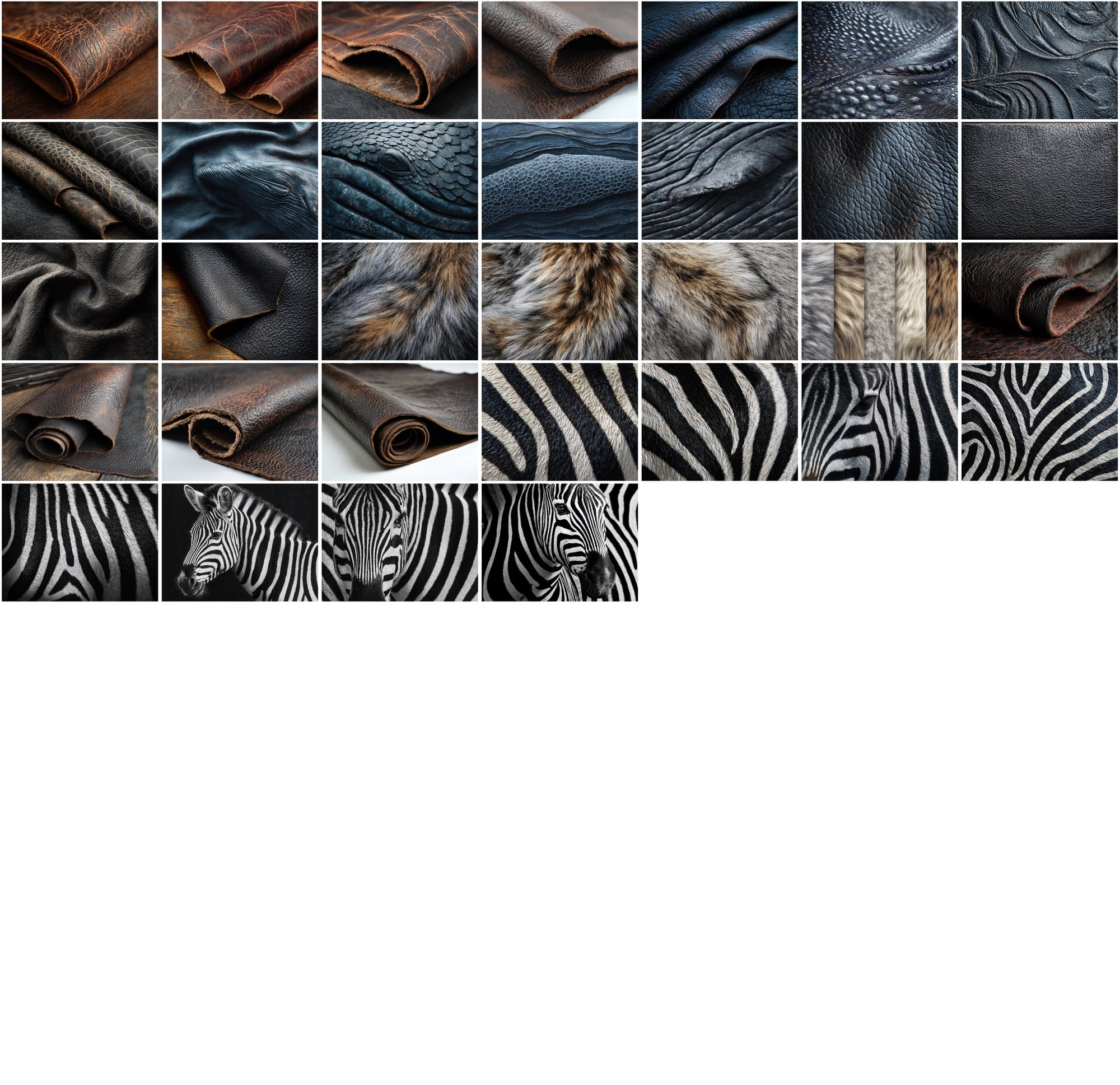 1120 Ultra High-Resolution Textures Mega Bundle – 2-in-1 Collection: Natural, Fabric, Leather, Animal, and Material Patterns