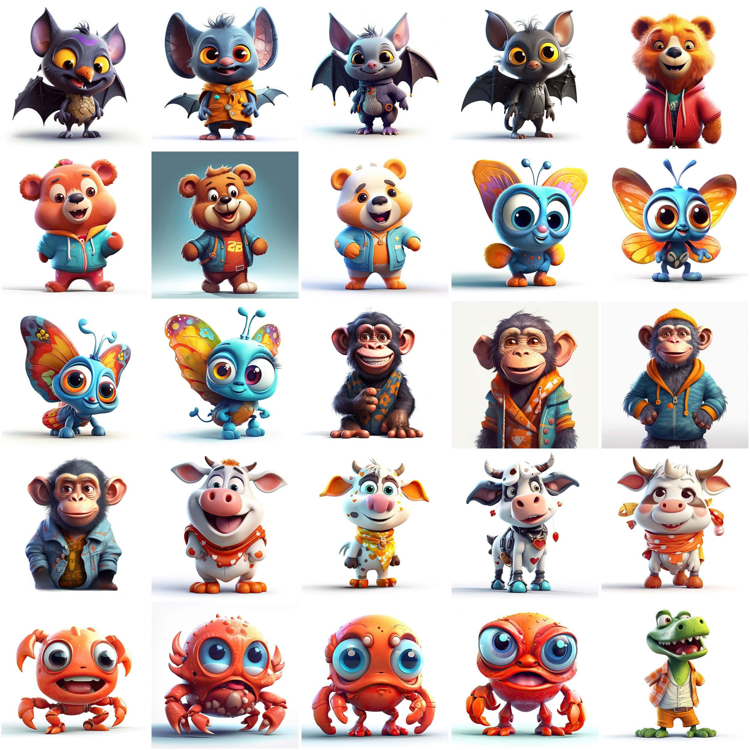 200 Adorable 3D Animal Clipart Bundle, Cute Transparent Background Images, Perfect for DIY Crafts, Scrapbooking & More Digital Download Sumobundle