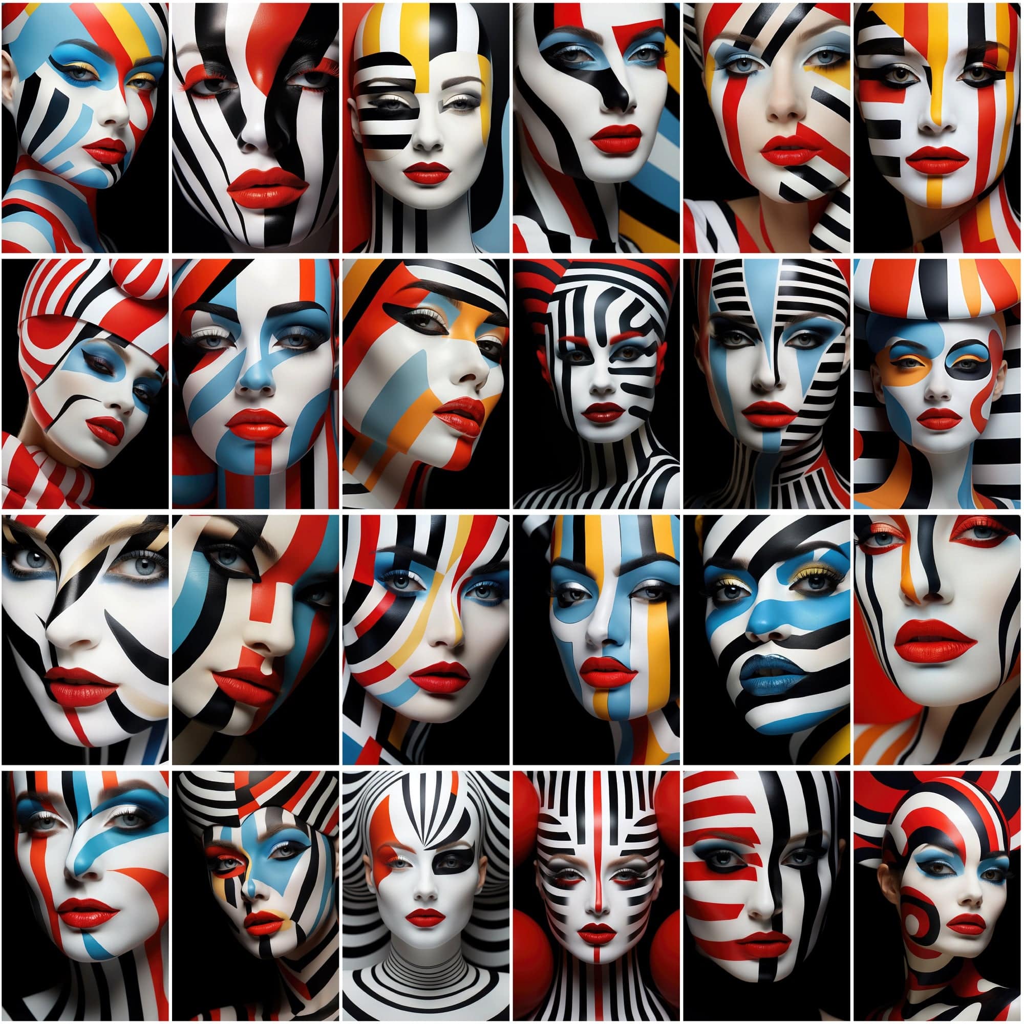 200 Artistic Portraits Bundle - Striking Illusion, Dramatic Makeup, Commercial License Digital Download Sumobundle