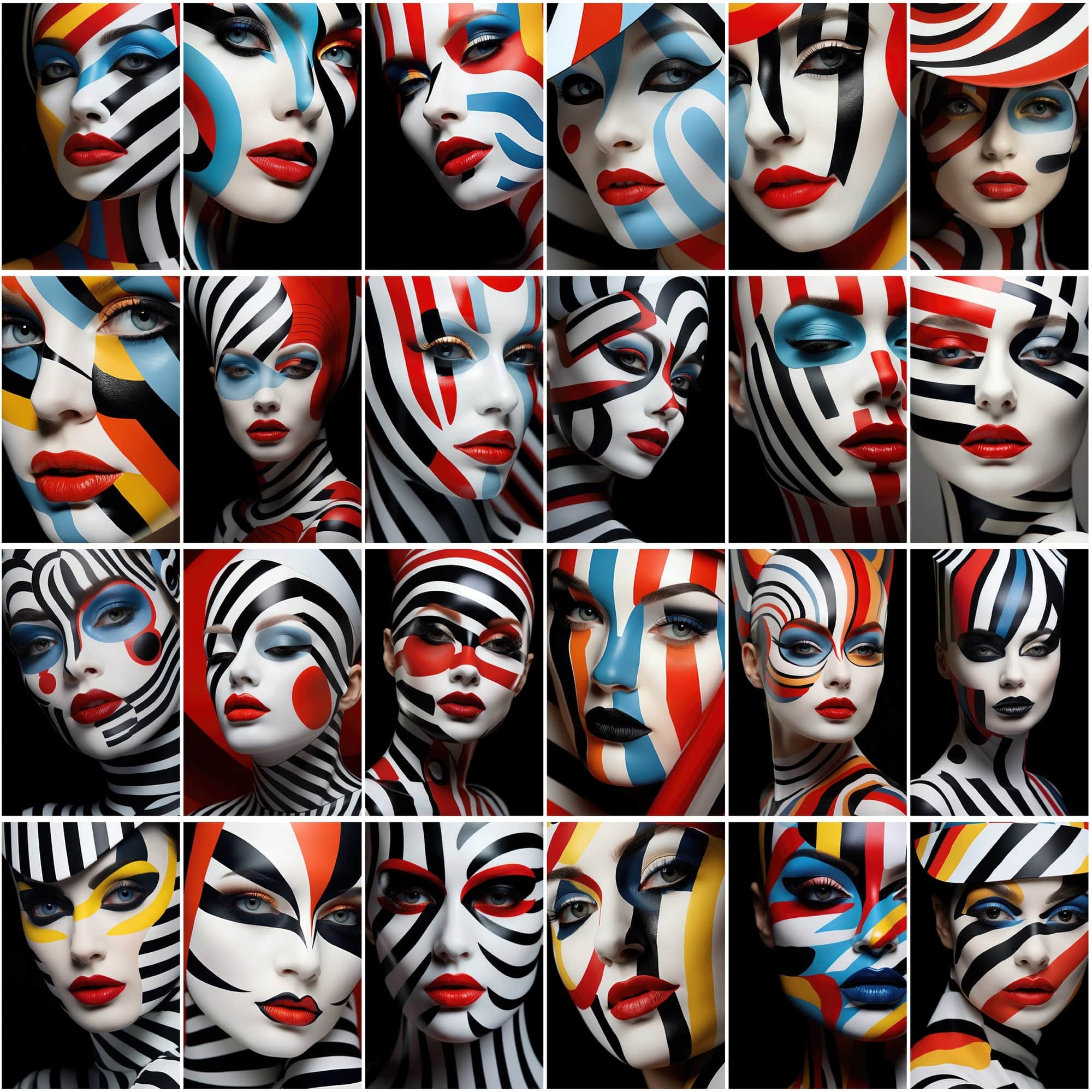 200 Artistic Portraits Bundle - Striking Illusion, Dramatic Makeup, Commercial License Digital Download Sumobundle