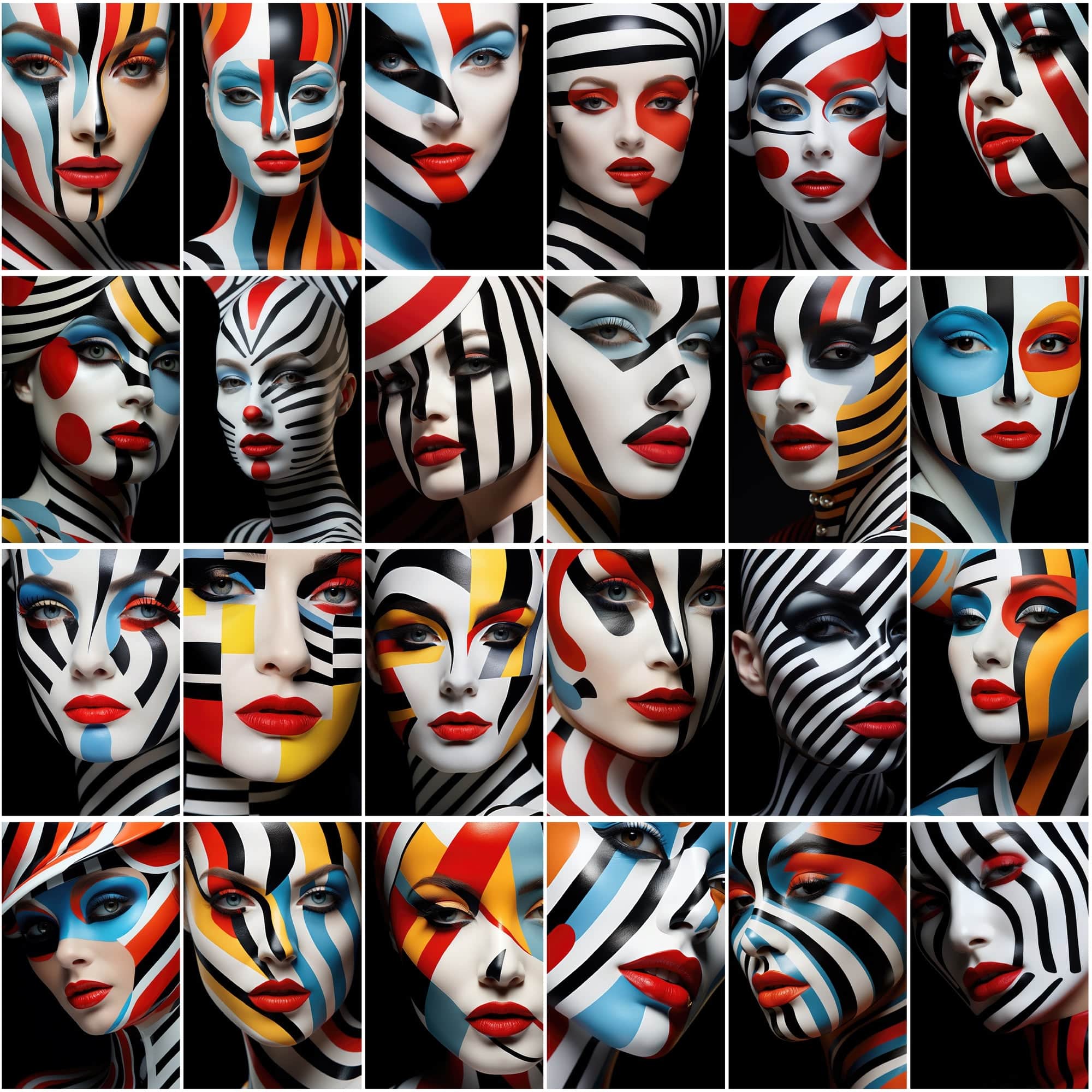 200 Artistic Portraits Bundle - Striking Illusion, Dramatic Makeup, Commercial License Digital Download Sumobundle