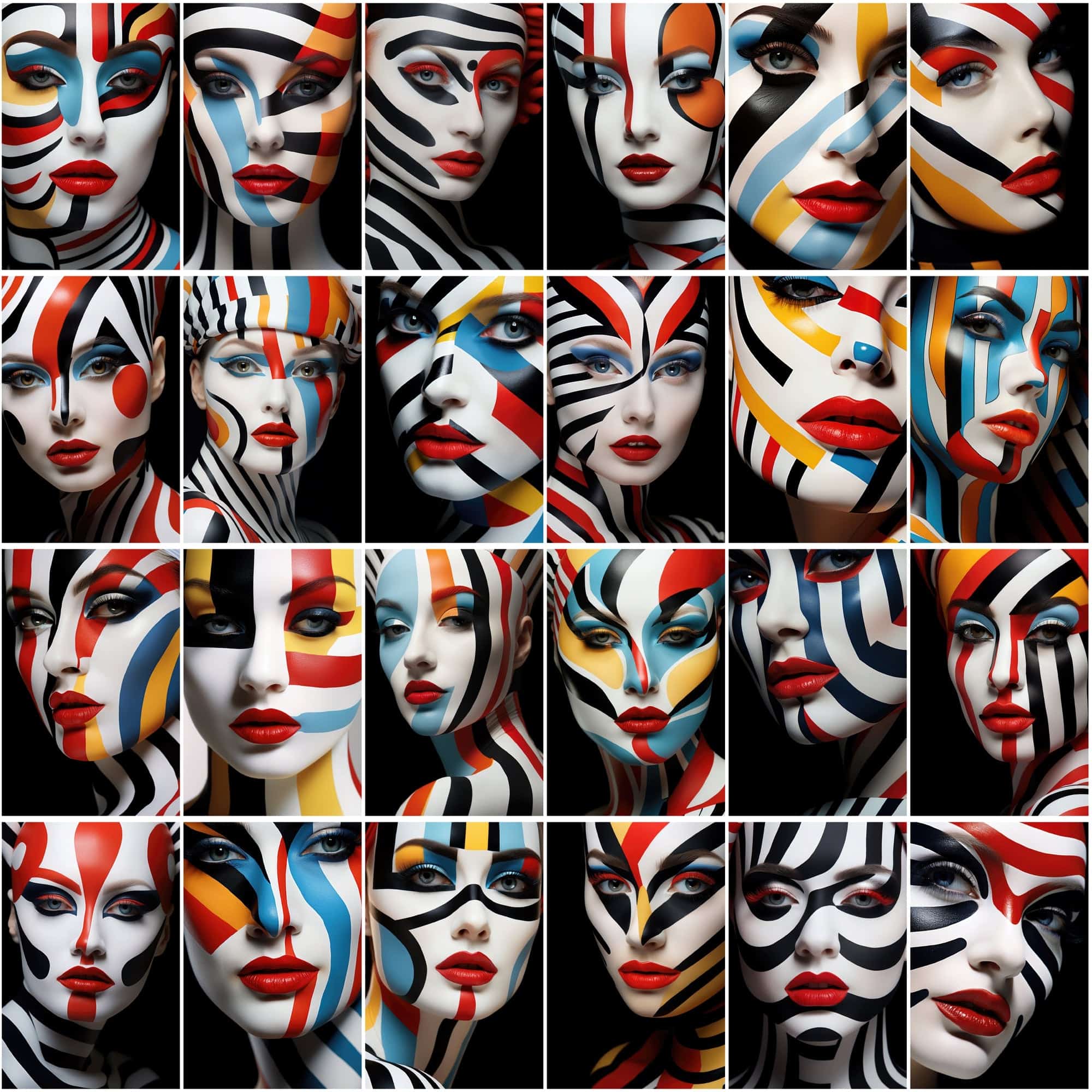 200 Artistic Portraits Bundle - Striking Illusion, Dramatic Makeup, Commercial License Digital Download Sumobundle