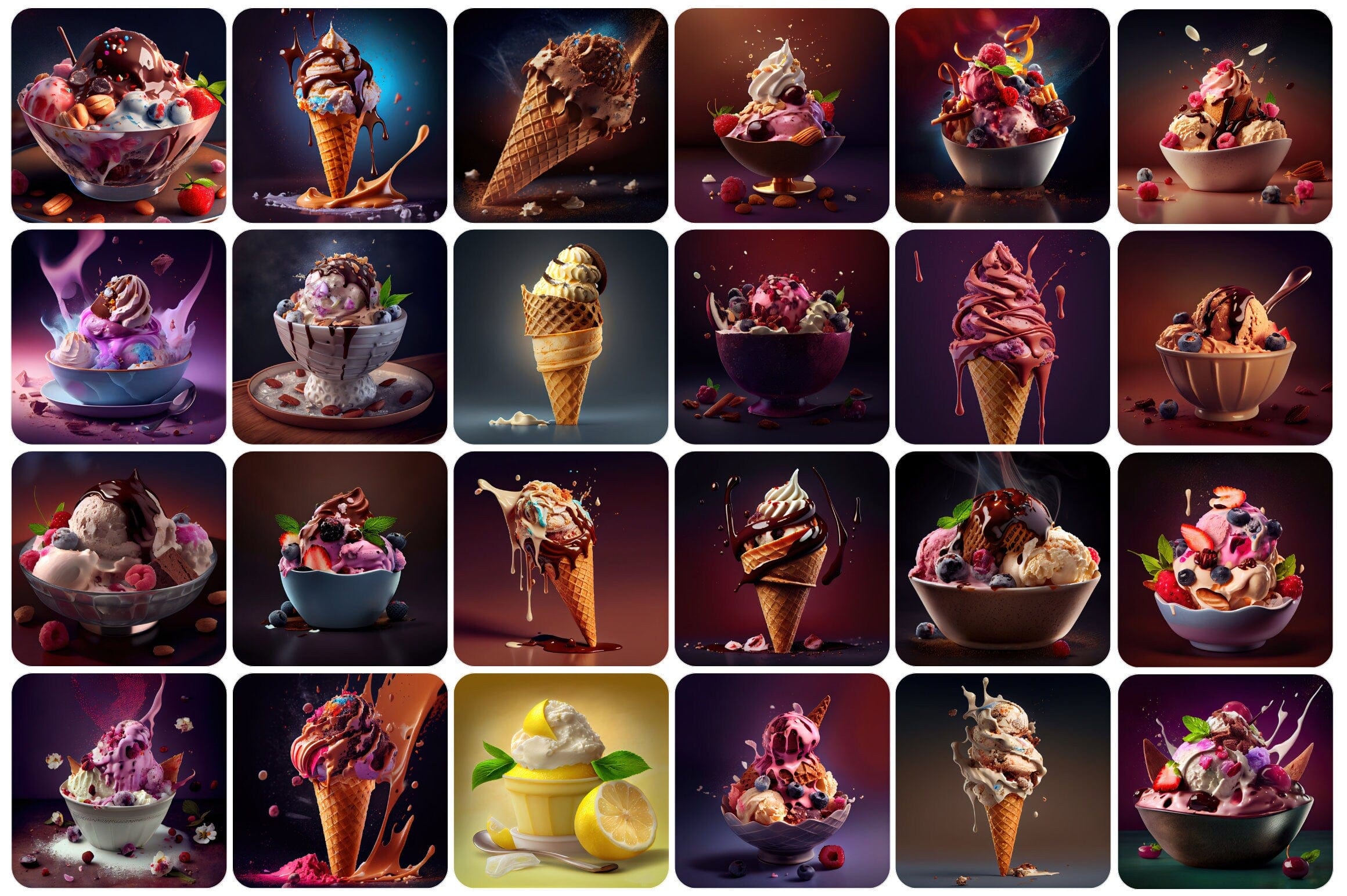200+ Decadent Ice Cream & Cookie Images - Perfect for Sweet Treat Themed Projects - Commercial License Digital Download Sumobundle