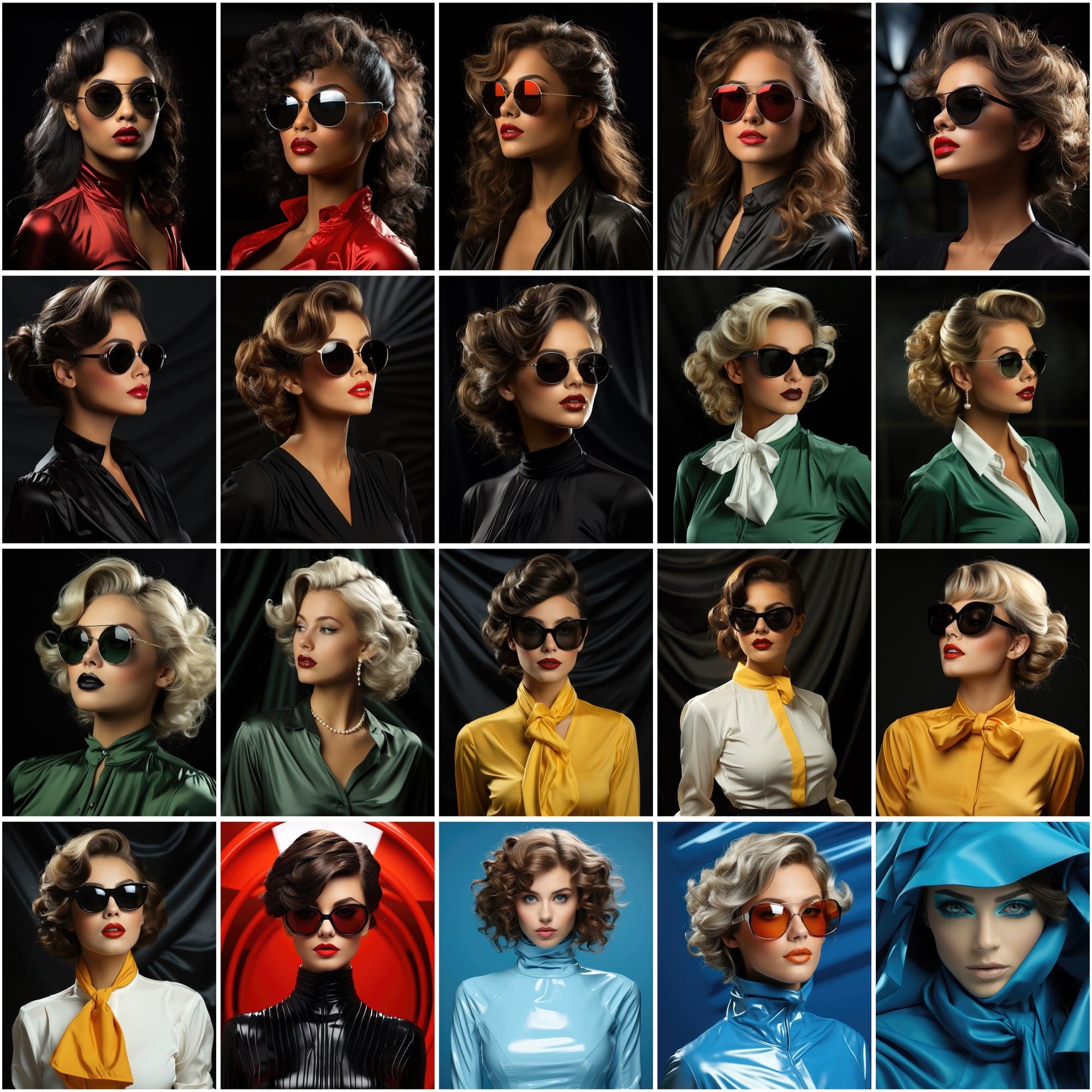 200 High-Resolution PNG Images of Fashionable Women in Trendy Outfits and Sunglasses - Commercial License Included Digital Download Sumobundle