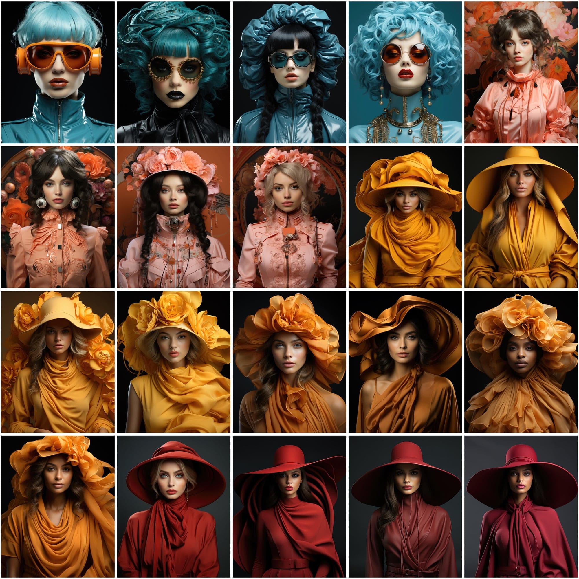 200 High-Resolution PNG Images of Fashionable Women in Trendy Outfits and Sunglasses - Commercial License Included Digital Download Sumobundle