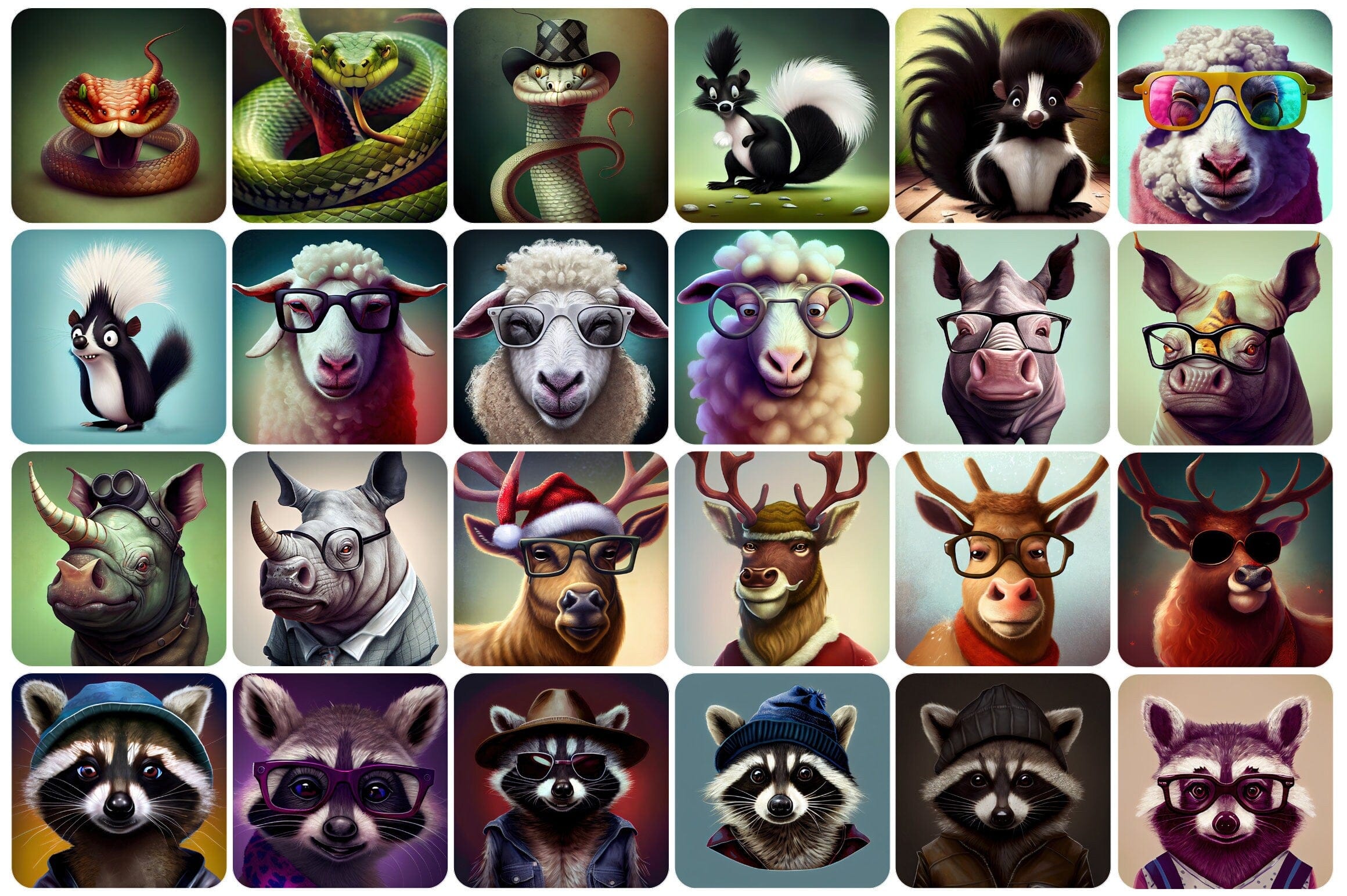 210 Printable Funny and Unique Animal Images - Perfect for Home Decor, Greeting Cards - Collection of Whimsical and Amusing Animal Photos Digital Download Sumobundle