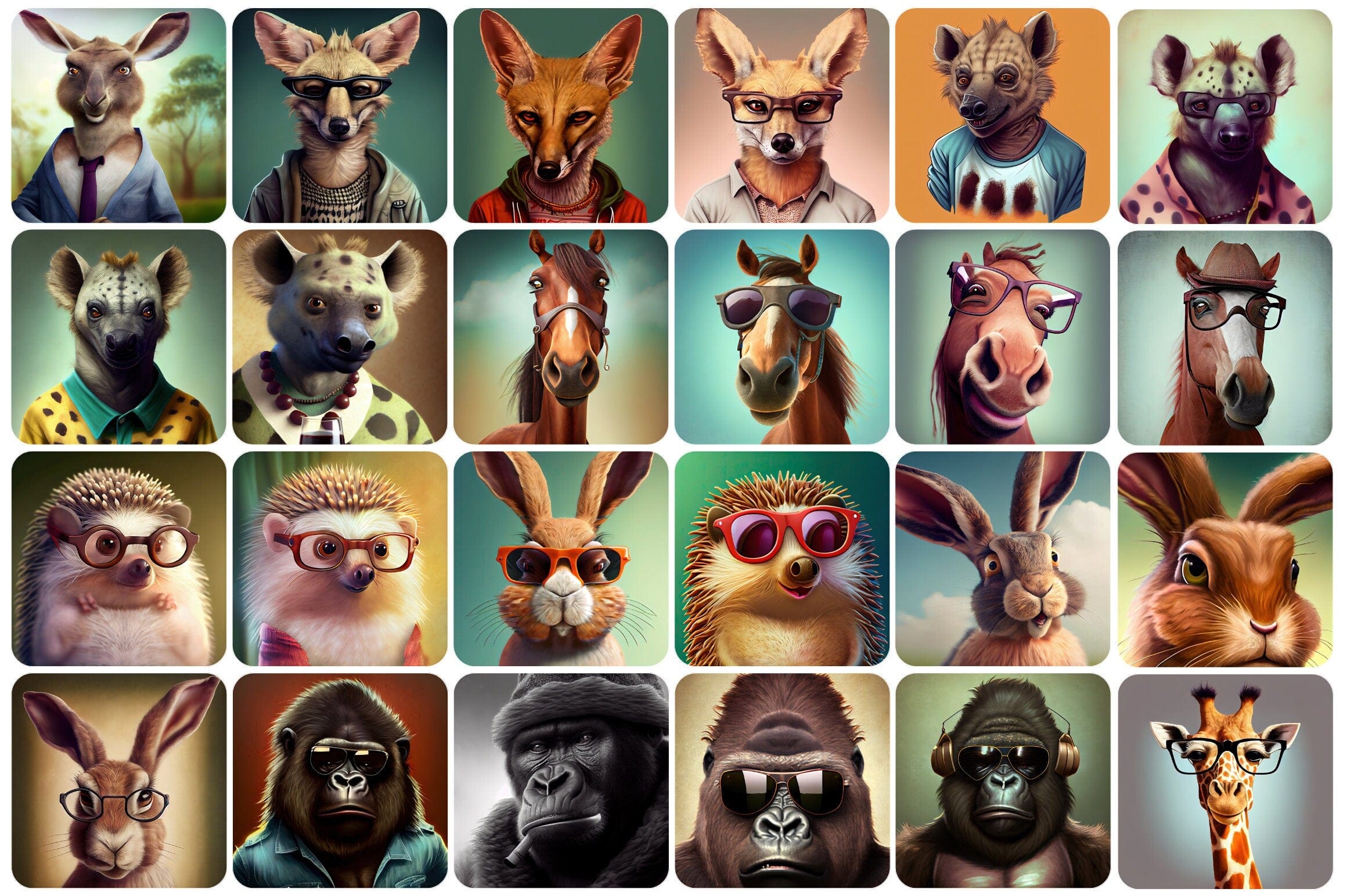 210 Printable Funny and Unique Animal Images - Perfect for Home Decor, Greeting Cards - Collection of Whimsical and Amusing Animal Photos Digital Download Sumobundle