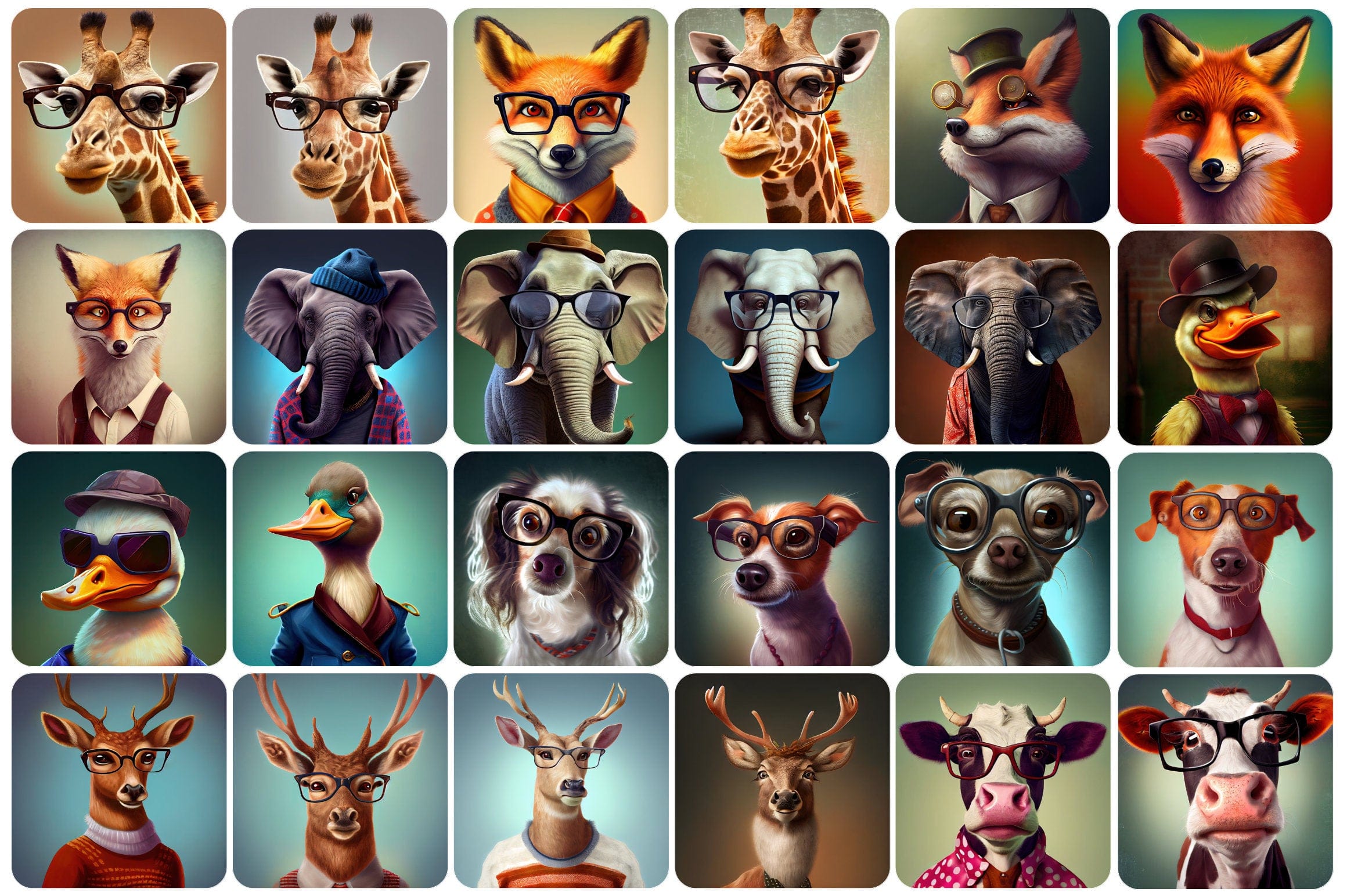 210 Printable Funny and Unique Animal Images - Perfect for Home Decor, Greeting Cards - Collection of Whimsical and Amusing Animal Photos Digital Download Sumobundle