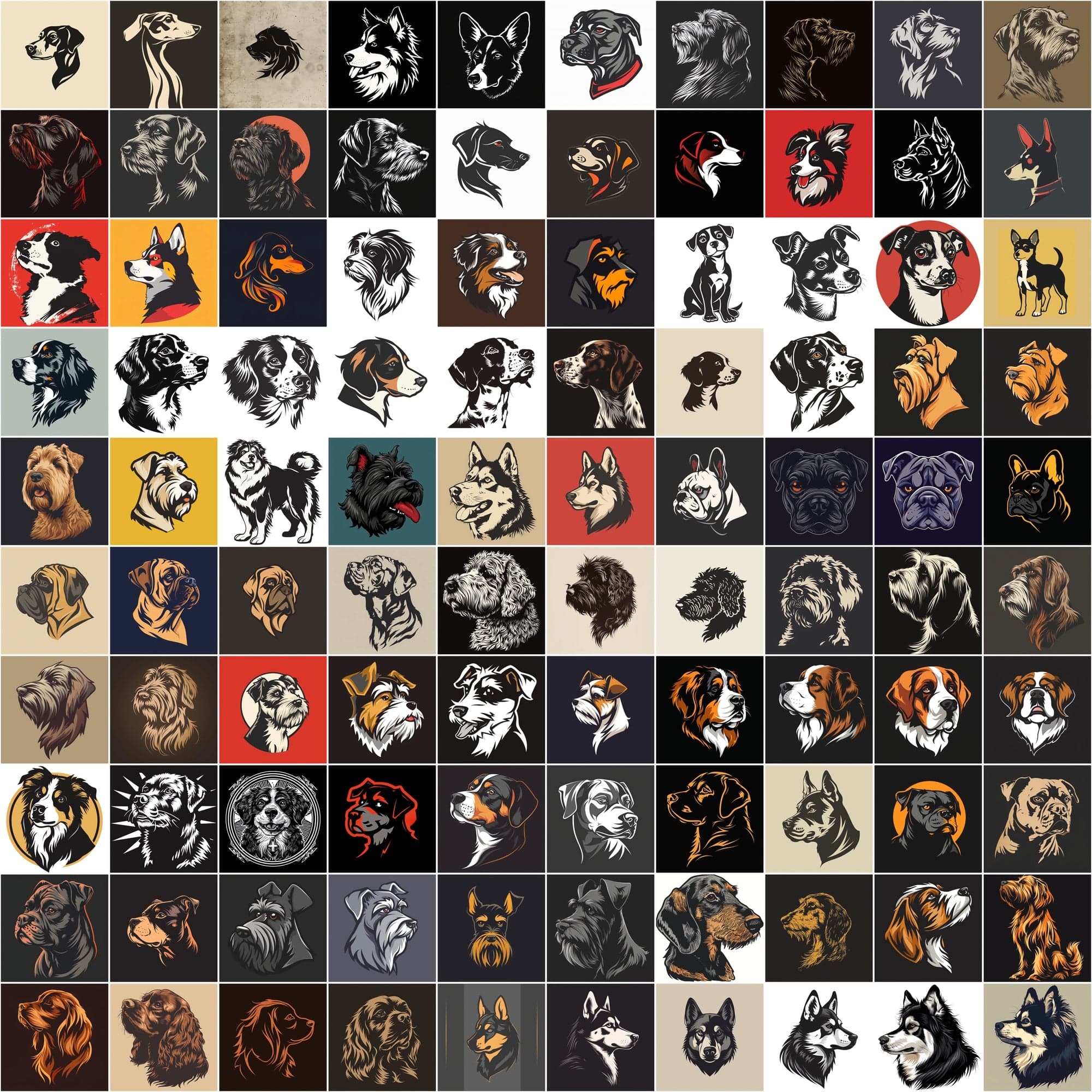 2730 Dog Breed Logotype Bundle Digital Download Sumobundle