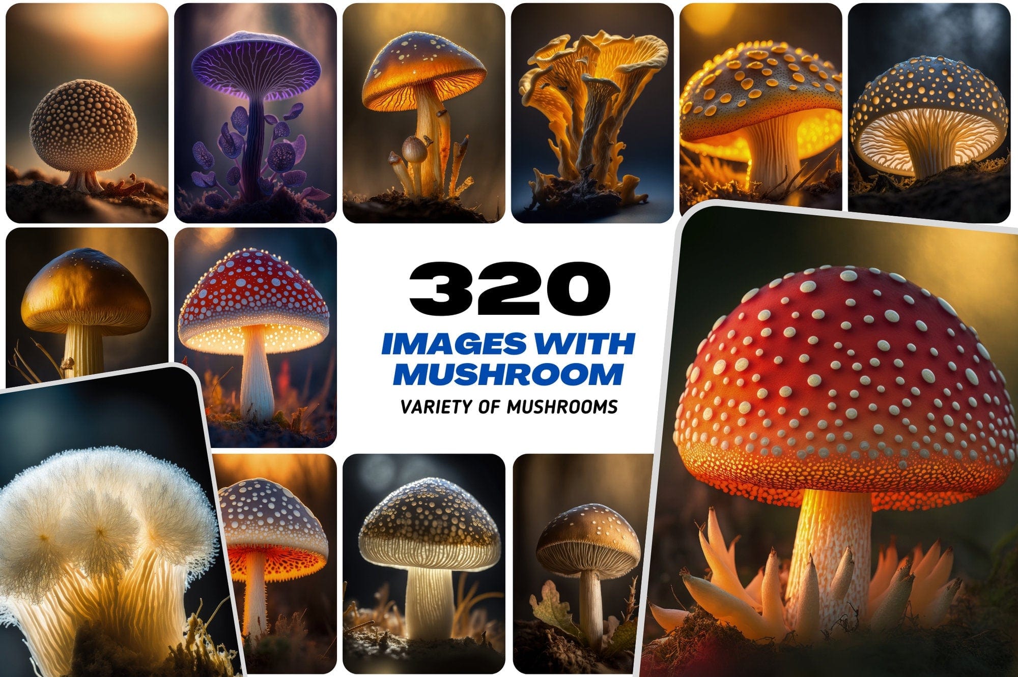320 High-Quality Images of Mushroom Species - Perfect for Nature Lovers and Researchers! Digital Download Sumobundle