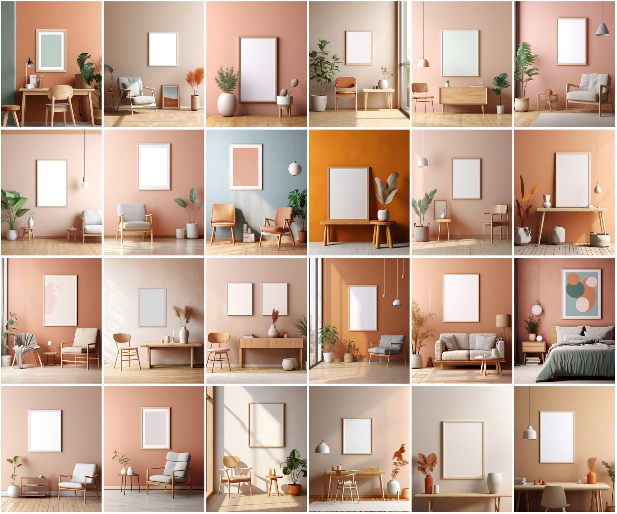 320 Scandinavian Frame Mockups Bundle - Professional Wall Art Mockups Digital Download Sumobundle