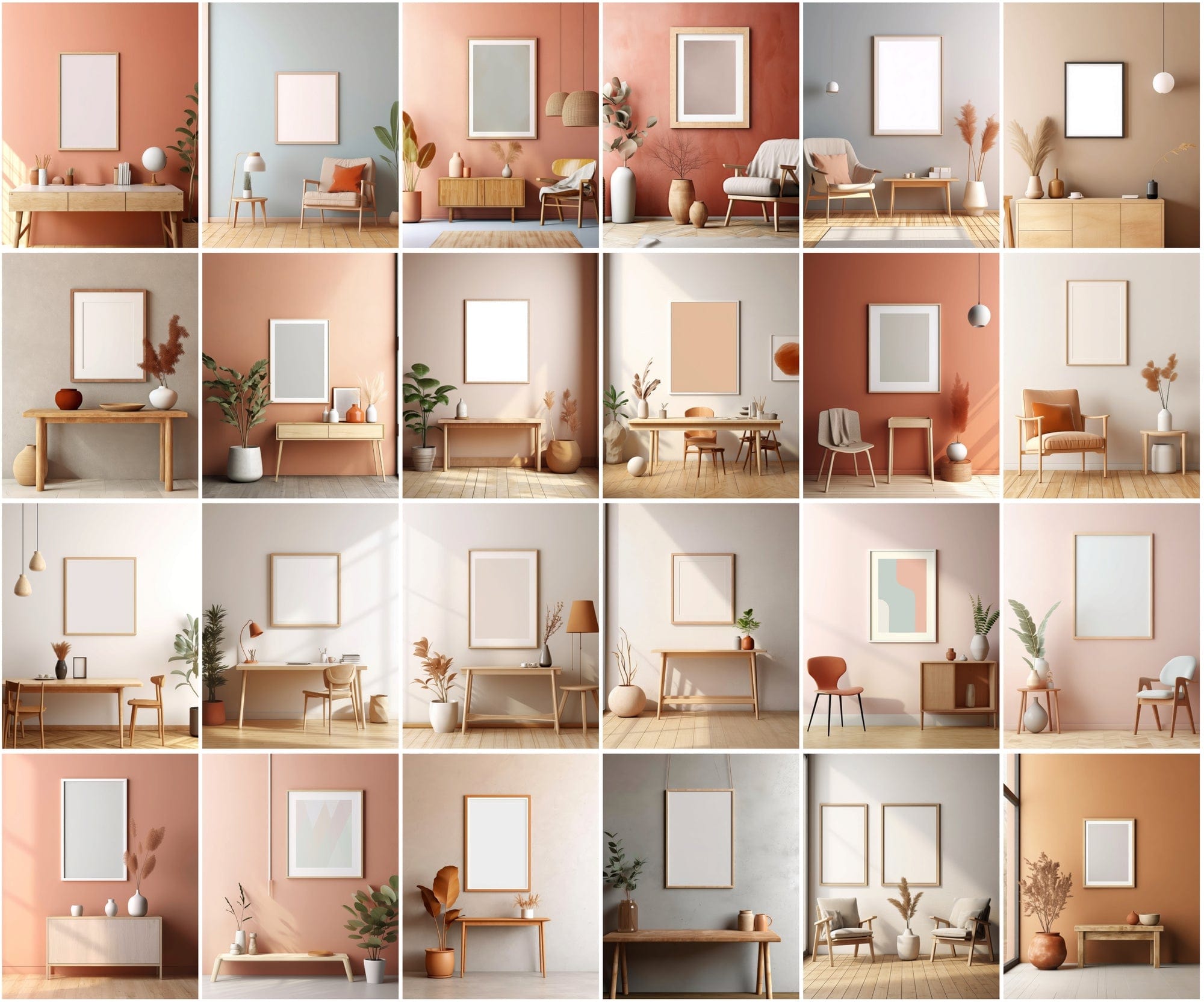 320 Scandinavian Frame Mockups Bundle - Professional Wall Art Mockups Digital Download Sumobundle