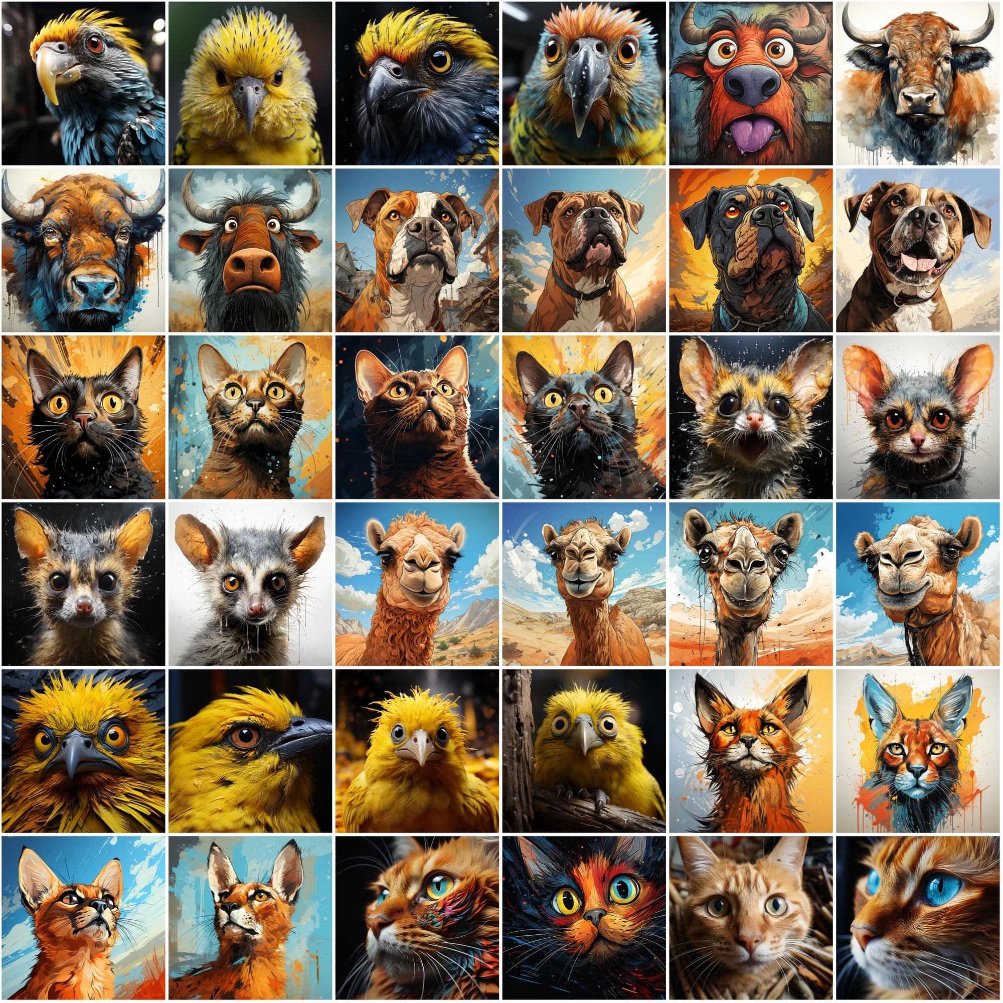 340 close-up animal illustrations collection with commercial license Digital Download Sumobundle