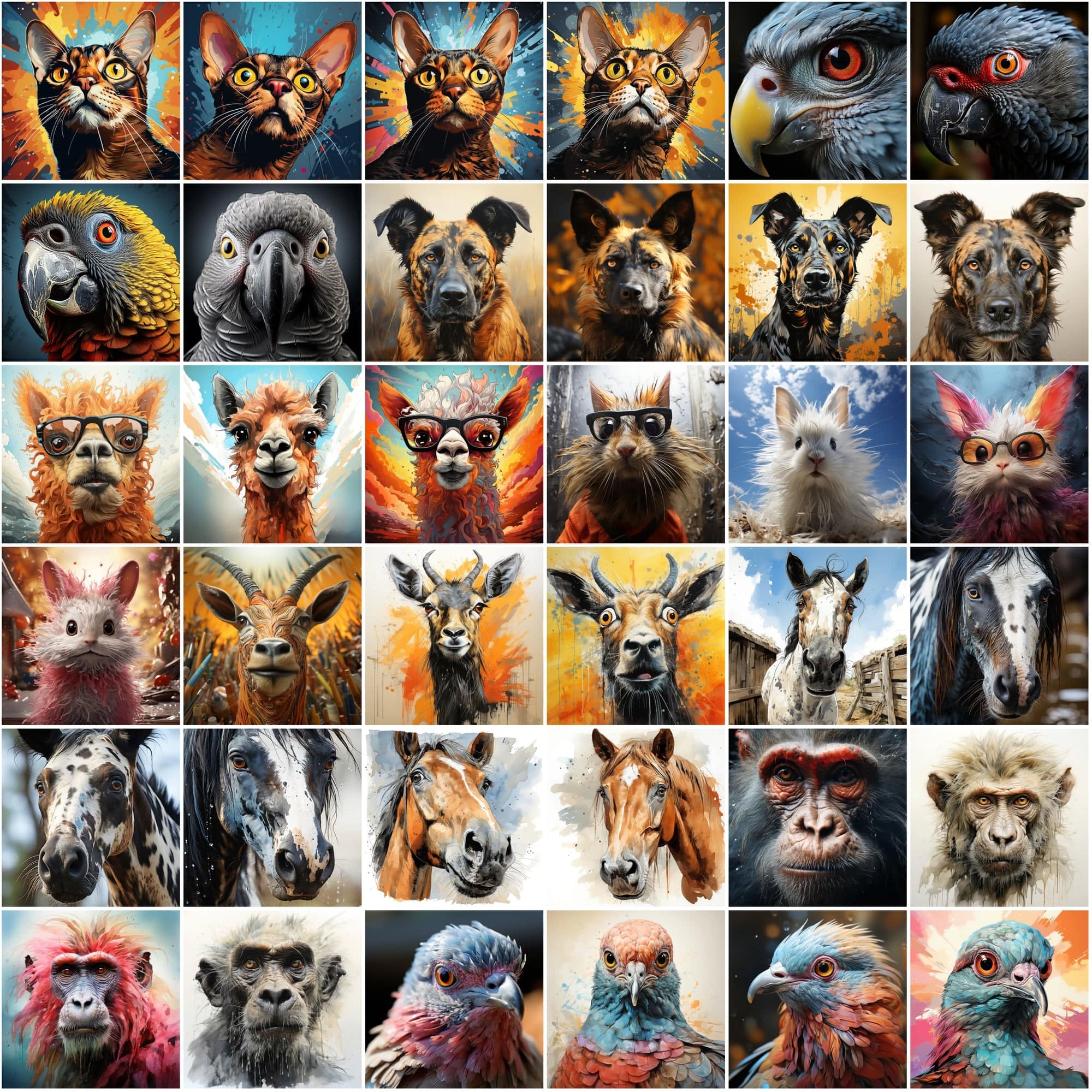 340 close-up animal illustrations collection with commercial license Digital Download Sumobundle