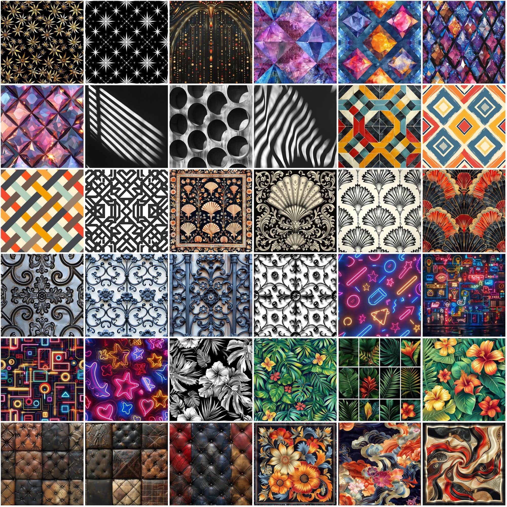 340 Seamless Texture Images with Photoshop Patterns - Abstract, Geometric, Art Deco, High-Resolution, Commercial Use Digital Download Sumobundle